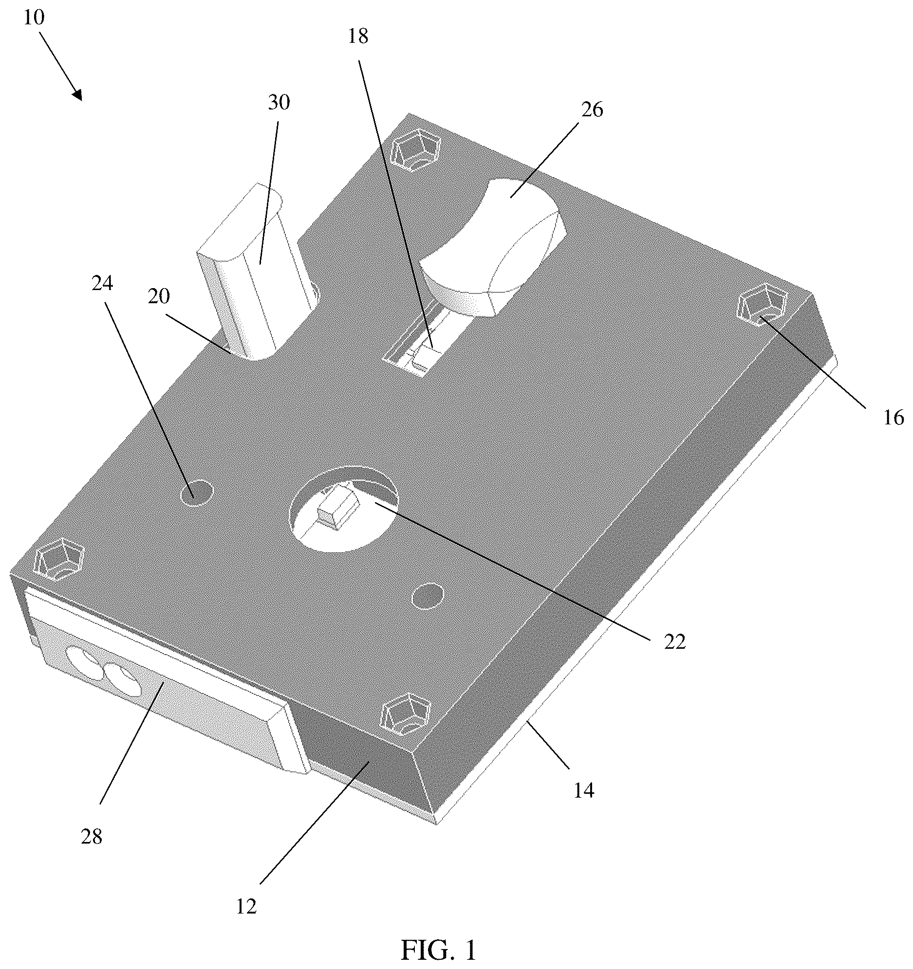 Patent US12614052 Figure 1 – Fixture for radio frequency identification tag