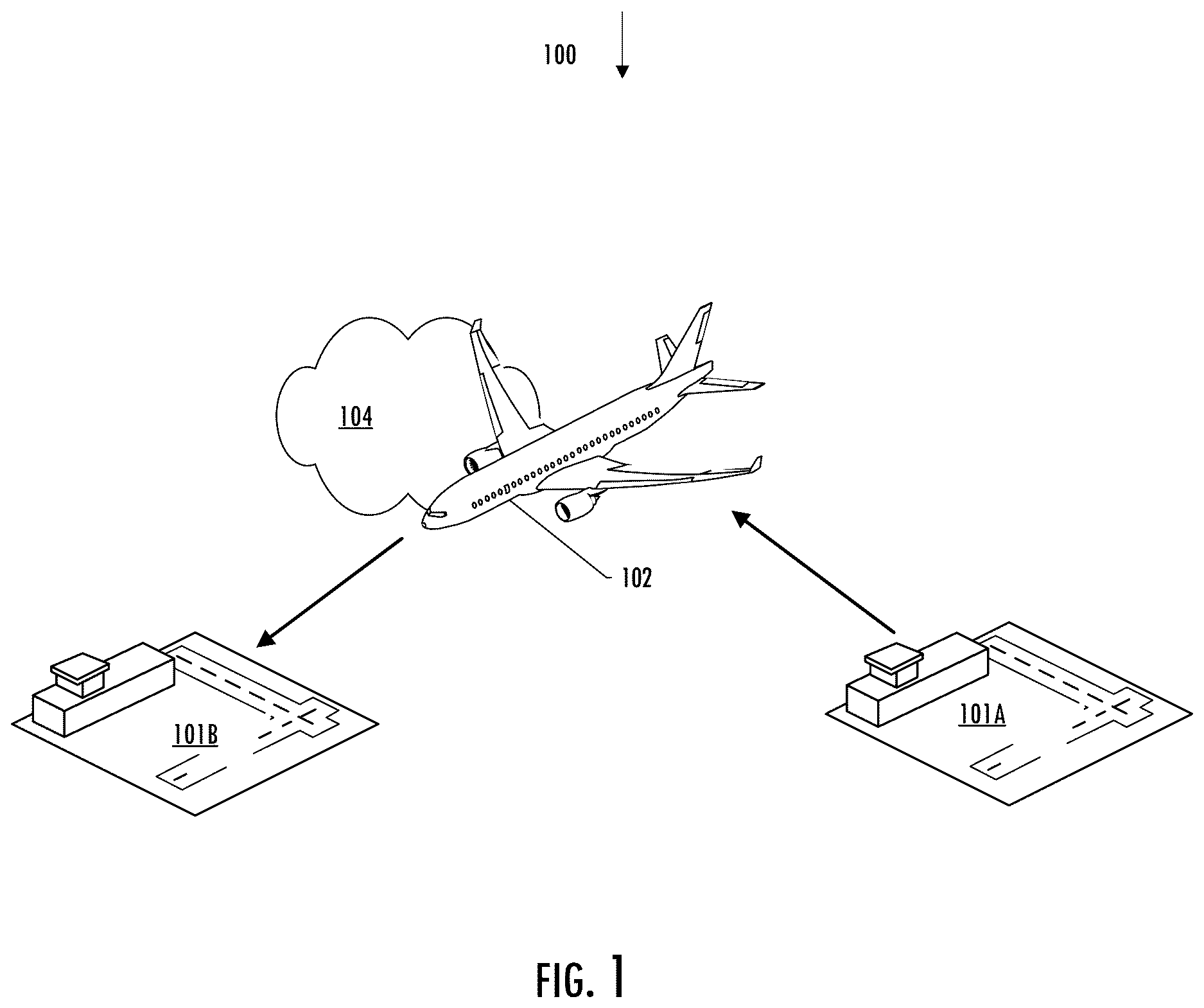 Patent US12614074 Figure 1 – Method and system for predicting fuel consumption for a flight of an aircraft