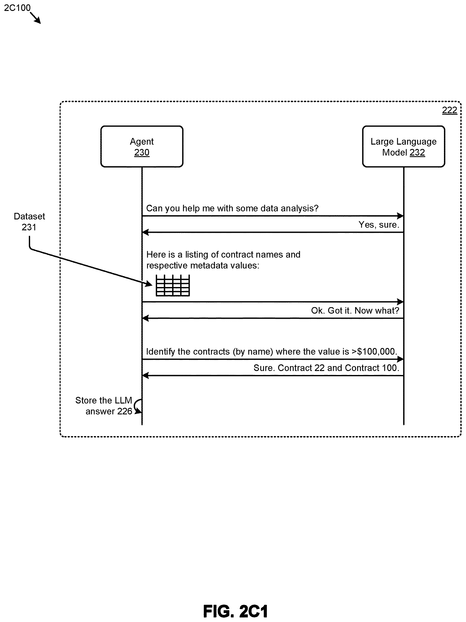 Patent US12614080 Figure 5 – Using sample question embeddings to choose between an LLM interfacing model and a non-LLM interfacing model