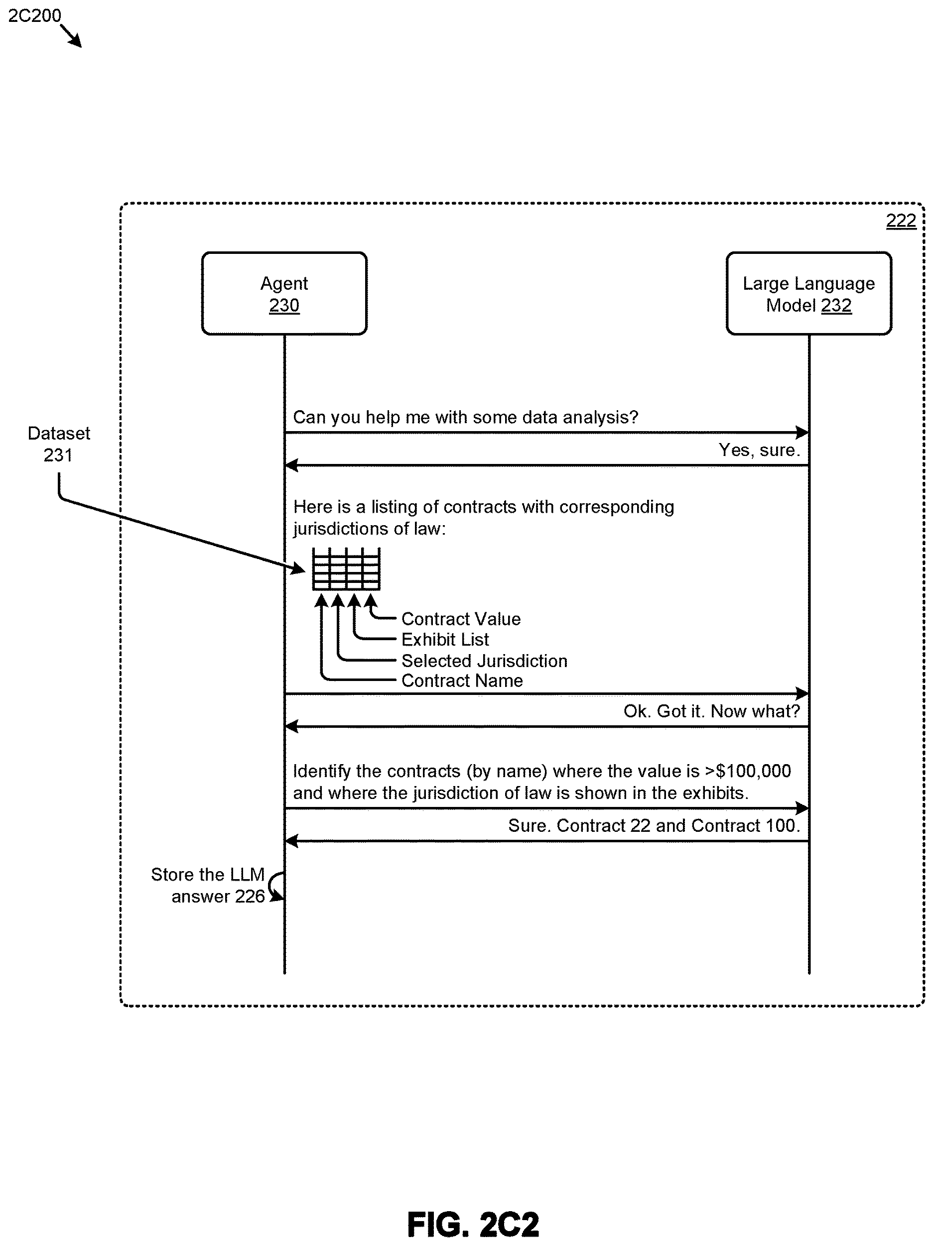 Patent US12614080 Figure 6 – Using sample question embeddings to choose between an LLM interfacing model and a non-LLM interfacing model