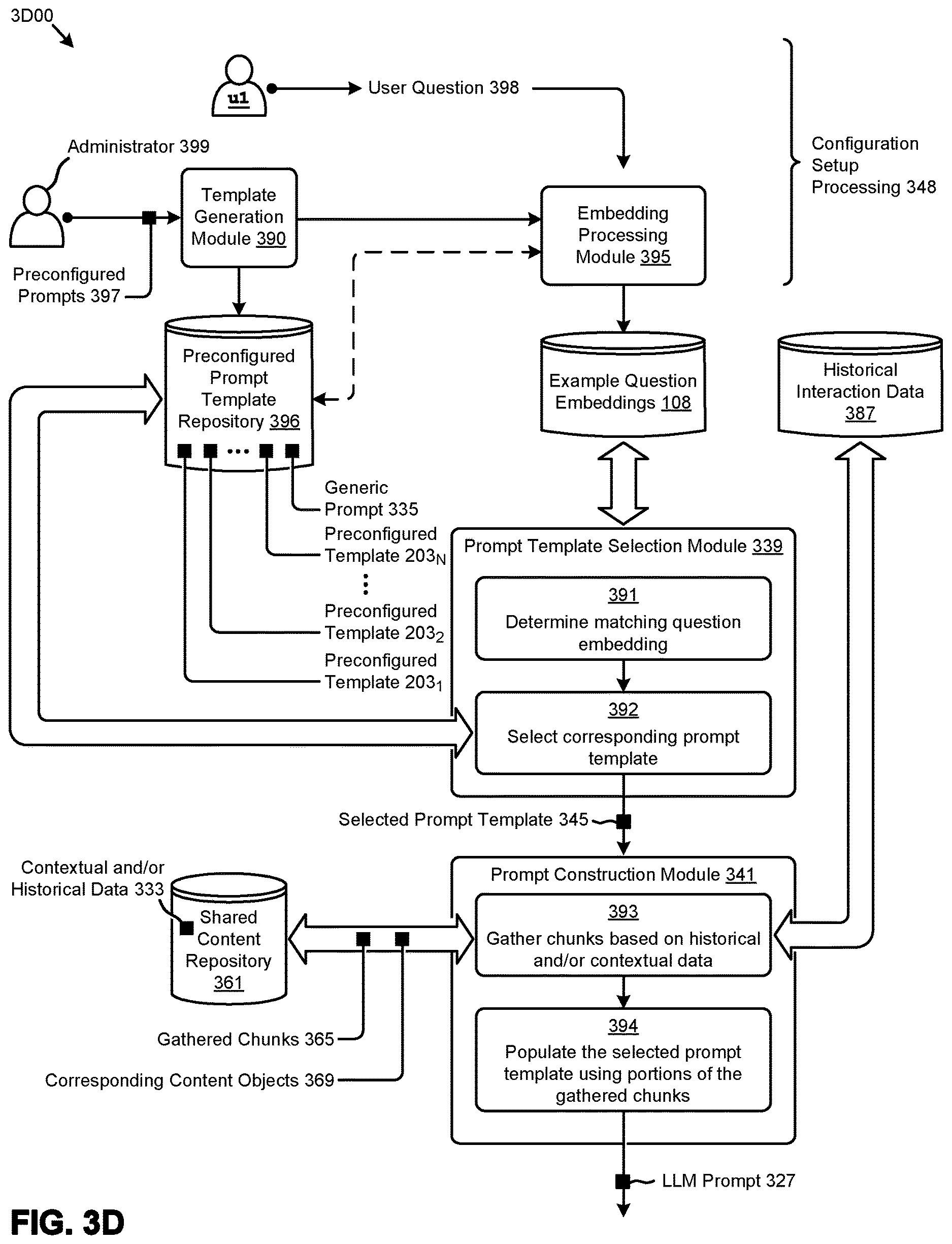 Patent US12614080 Figure 19 – Using sample question embeddings to choose between an LLM interfacing model and a non-LLM interfacing model