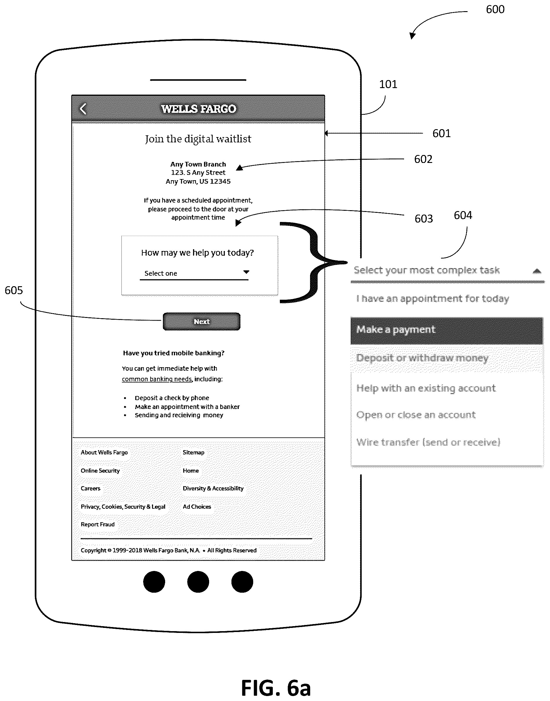 Patent US12614129 Figure 6 – Systems and methods for digital check in at a store location