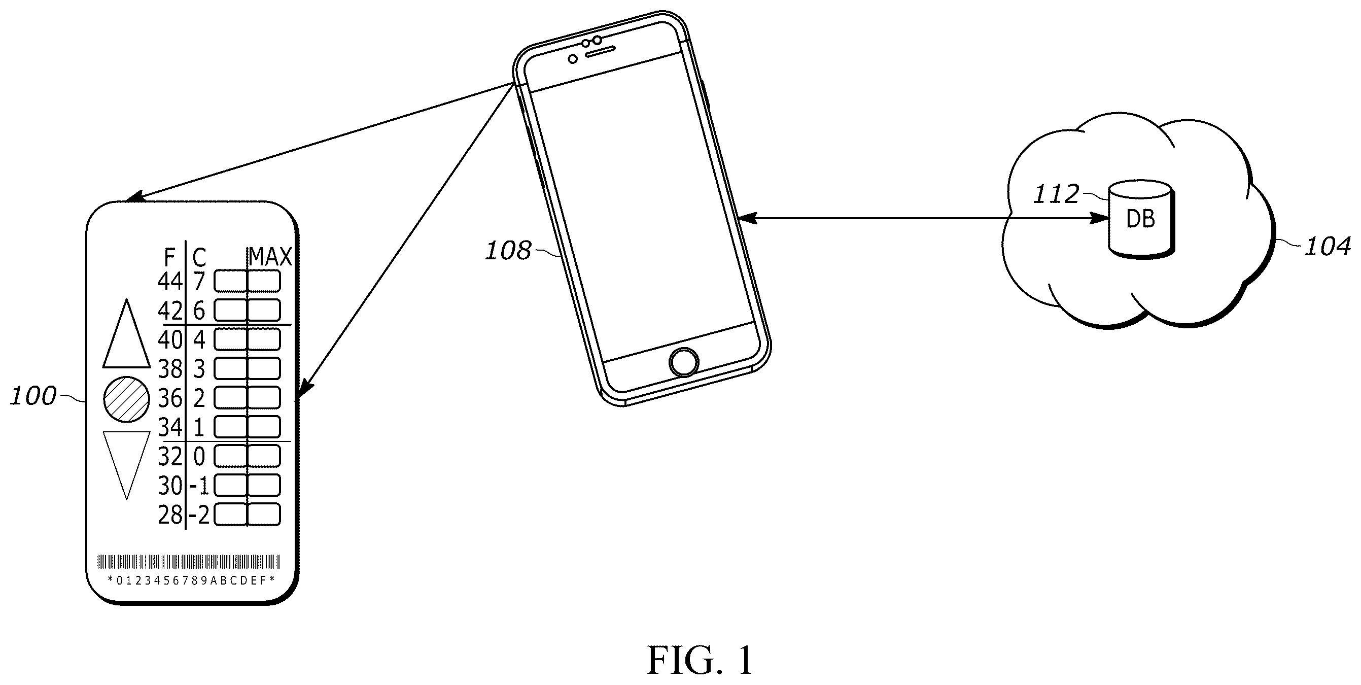 Patent US12614143 — Flexible time-temperature sensing label system — Figure 1