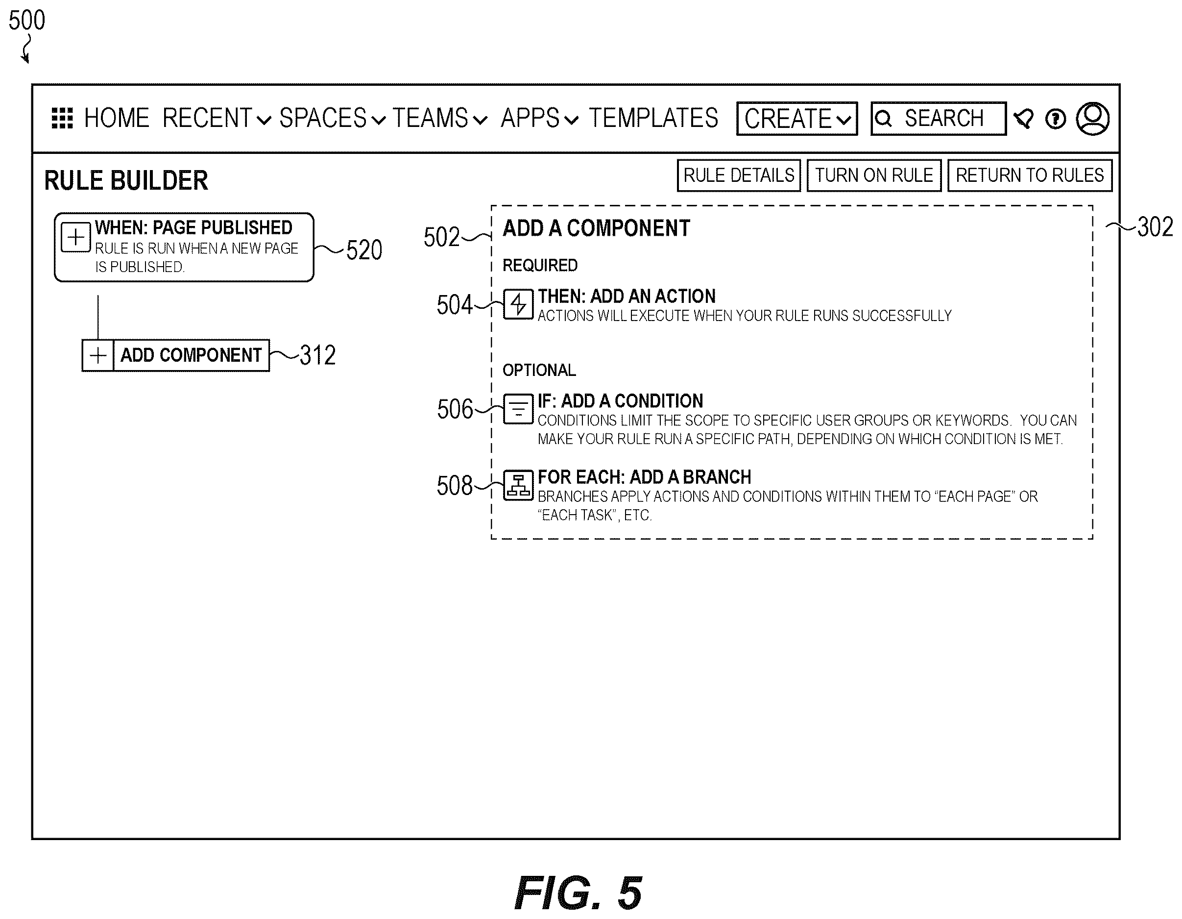 Patent US12614151 Figure 5 – Automated content assessment for collaboration platforms