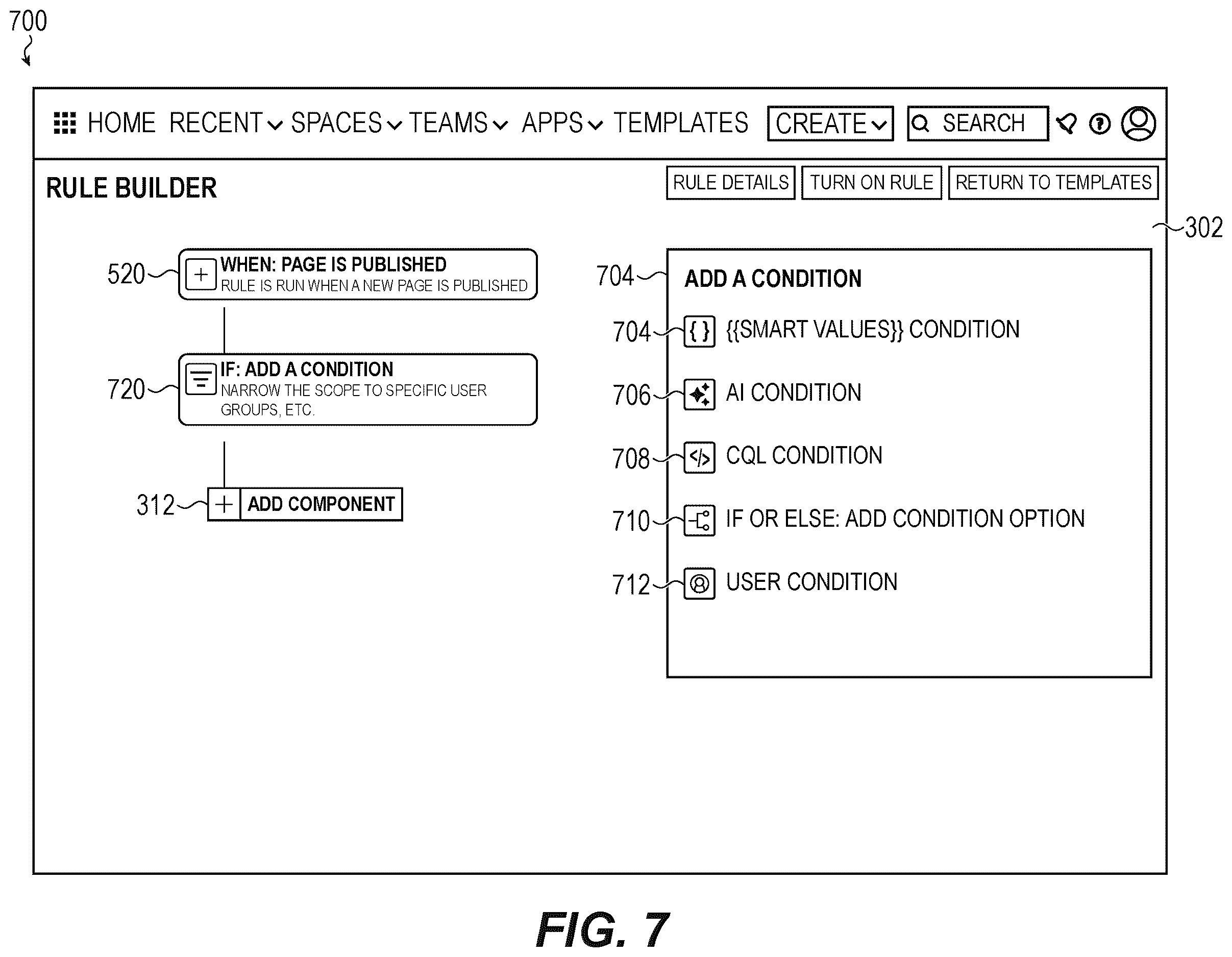 Patent US12614151 Figure 7 – Automated content assessment for collaboration platforms