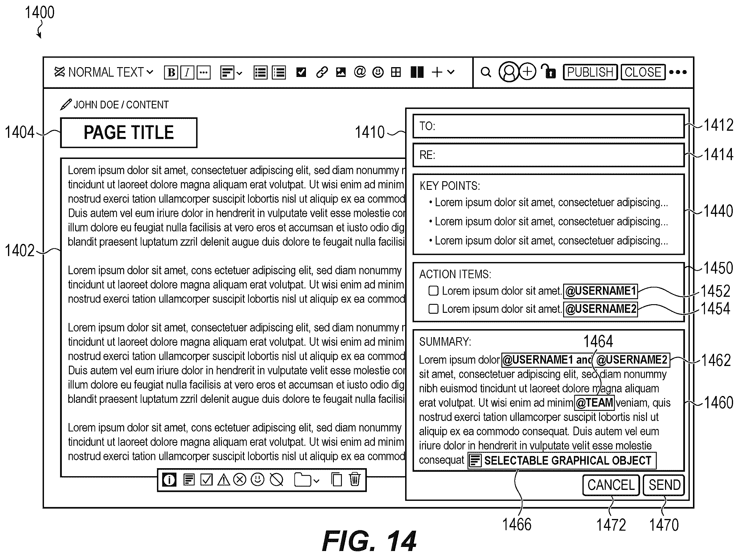 Patent US12614151 Figure 14 – Automated content assessment for collaboration platforms