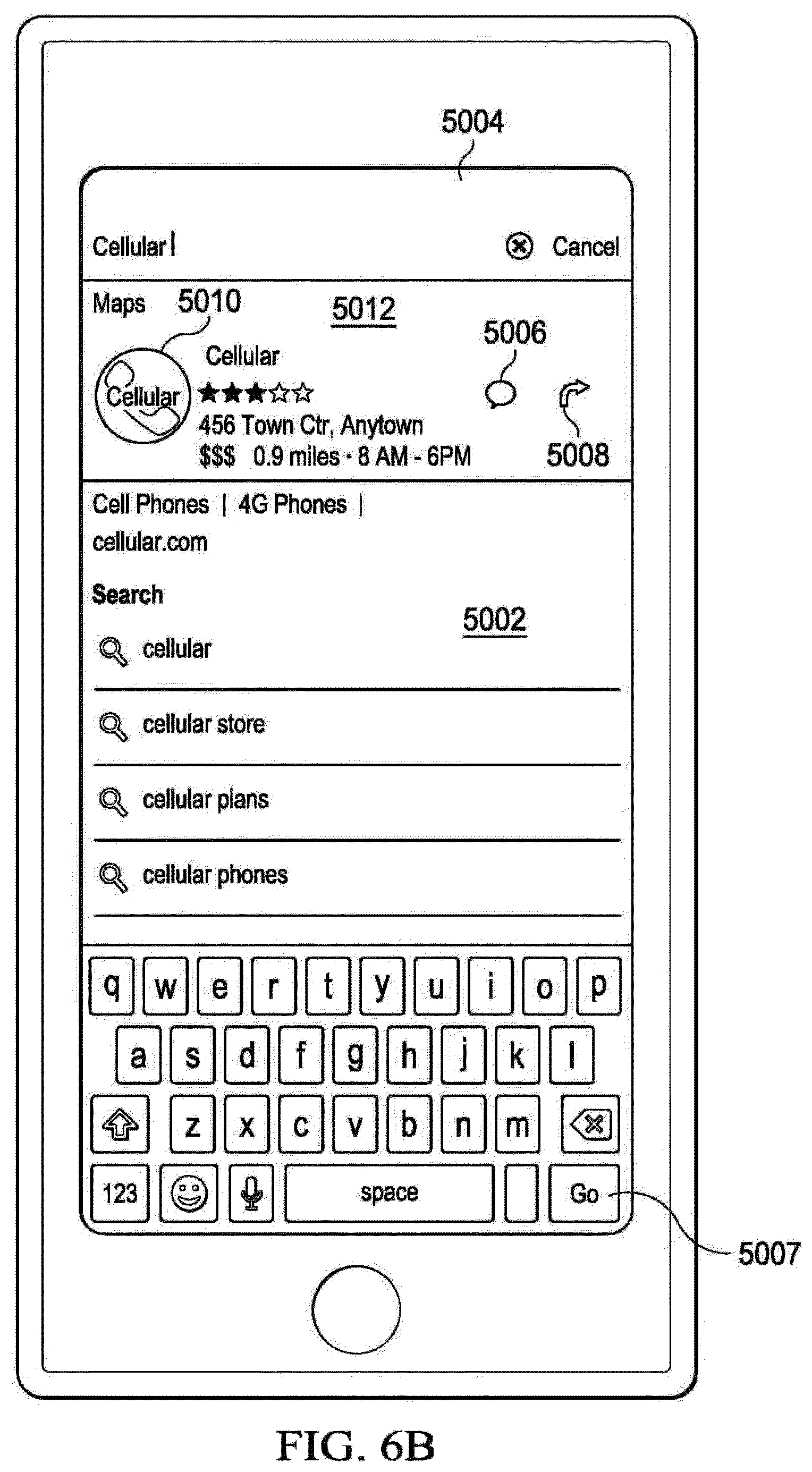 Patent US12614153 Figure 10 – Business messaging interface