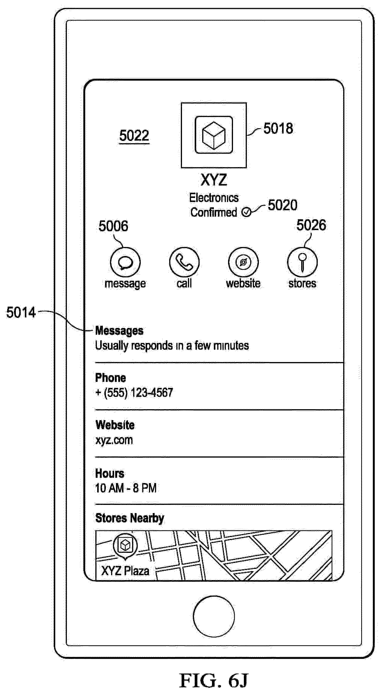 Patent US12614153 Figure 18 – Business messaging interface