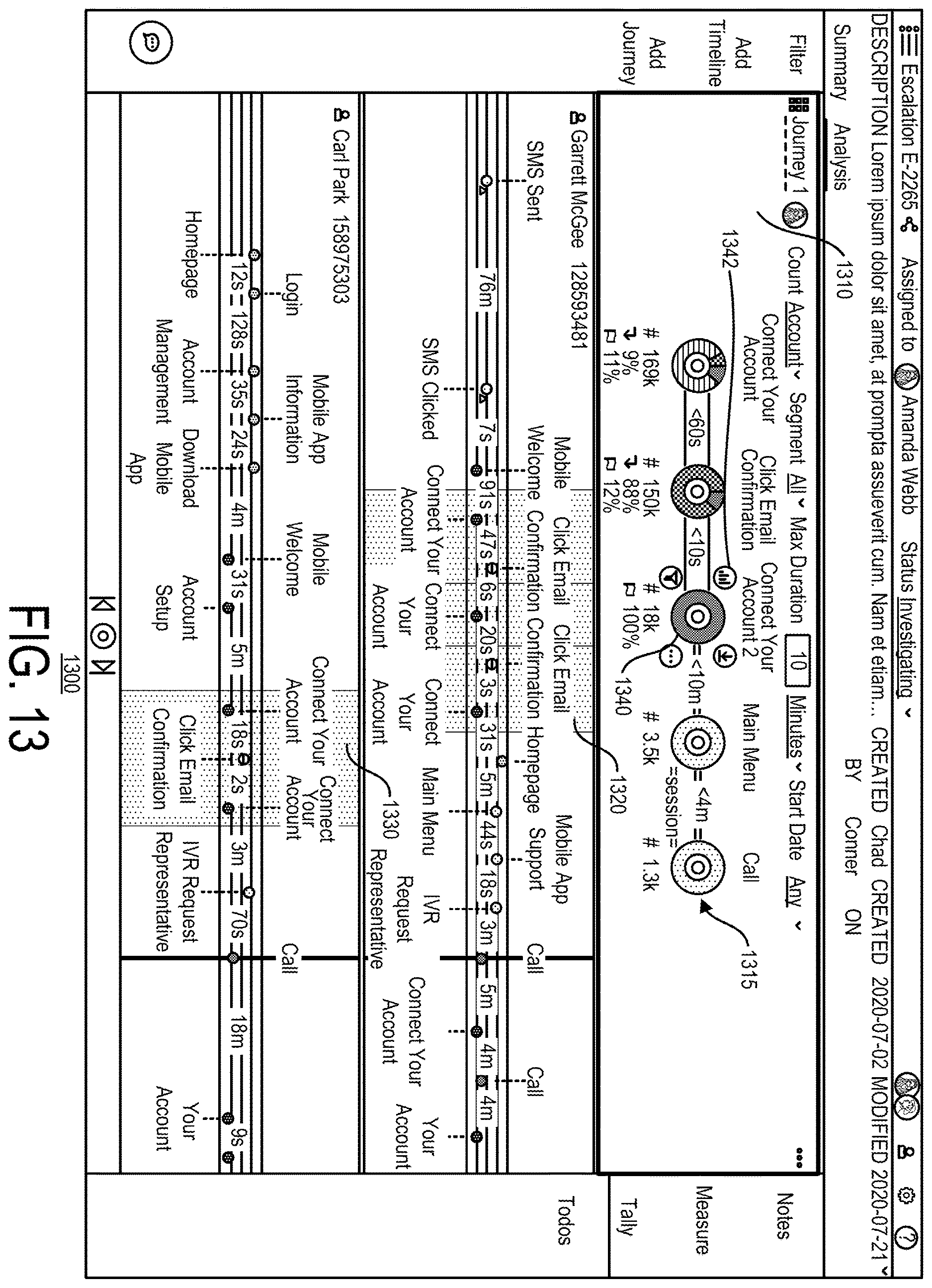 Patent US12614187 Figure 13 – Escalation management and journey mining