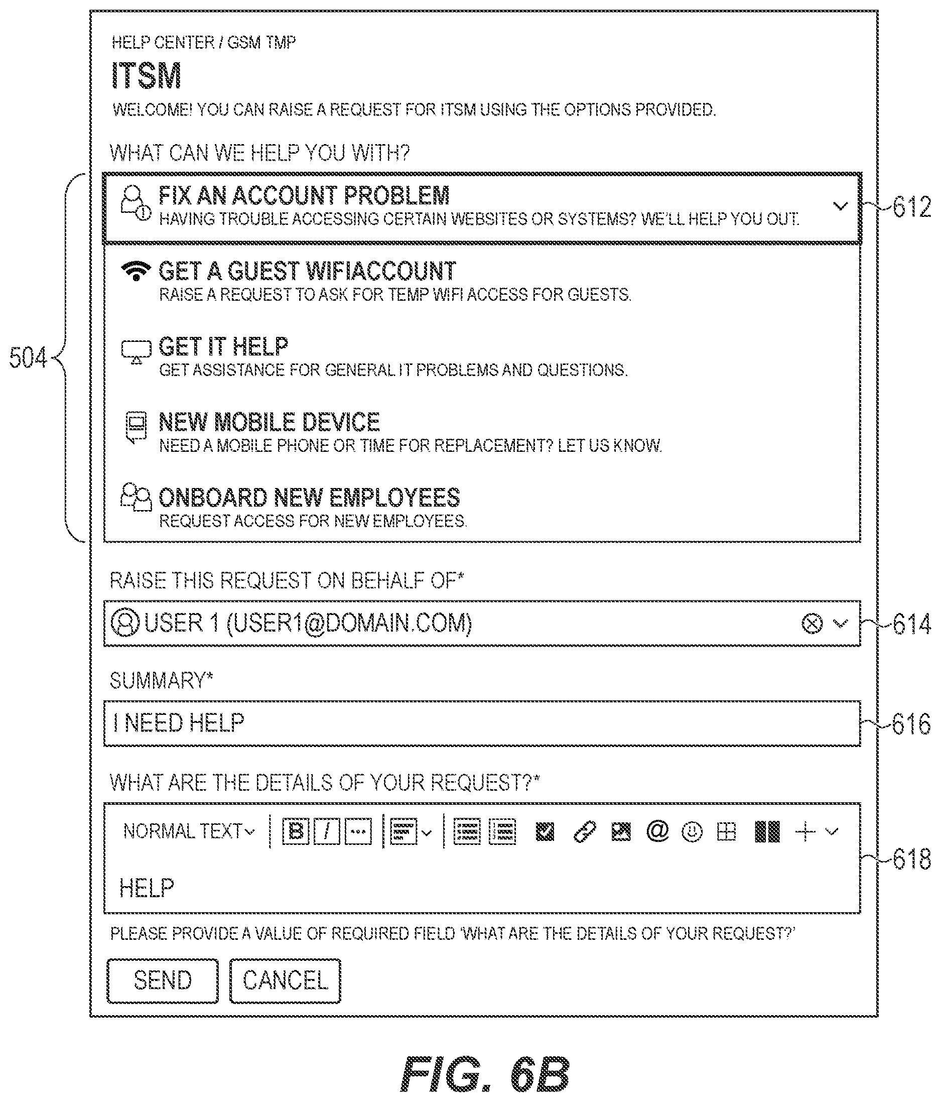 Patent US12614190 Figure 10 – Graphical user interface including issue queue management for an issue tracking system