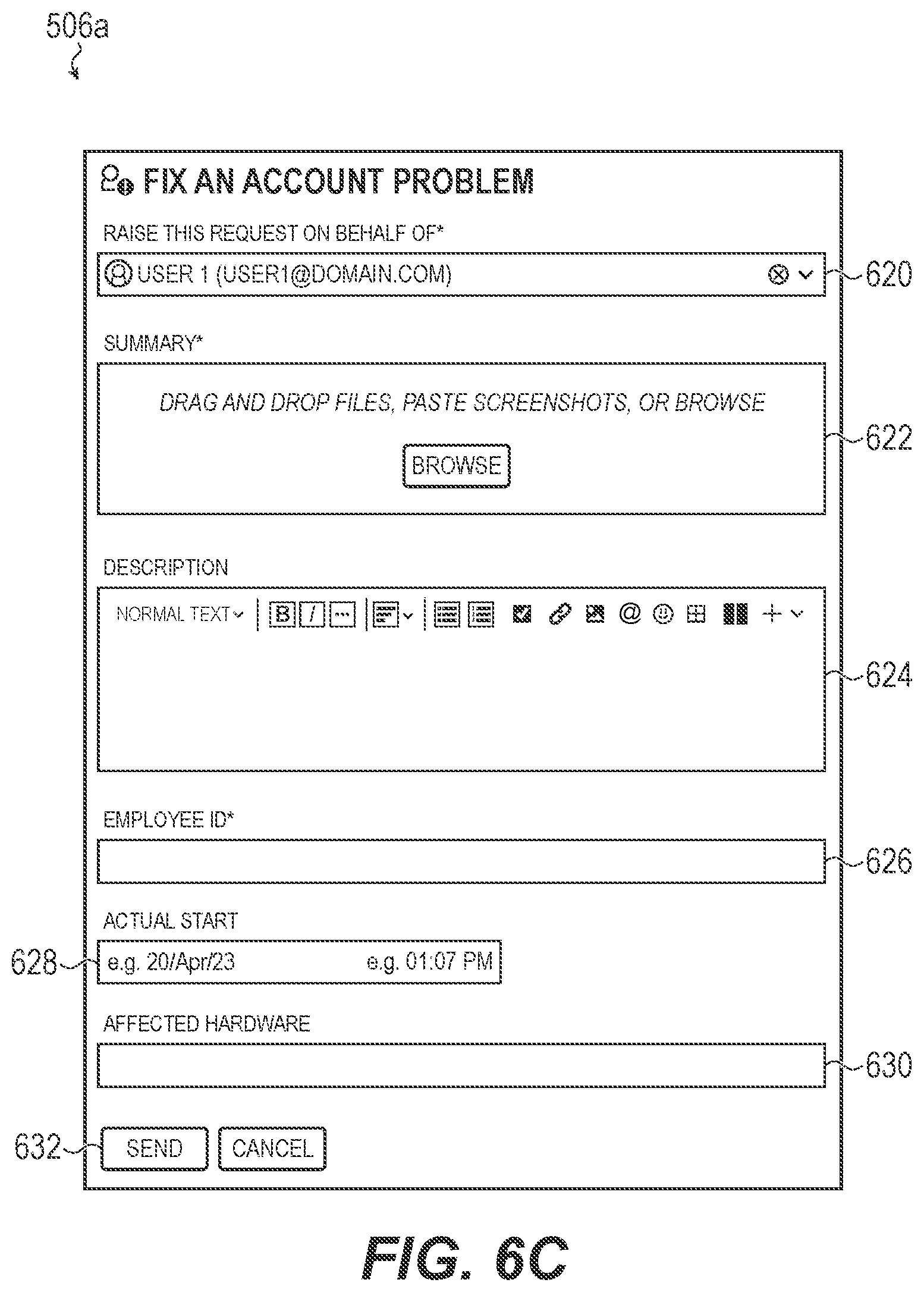 Patent US12614190 Figure 11 – Graphical user interface including issue queue management for an issue tracking system