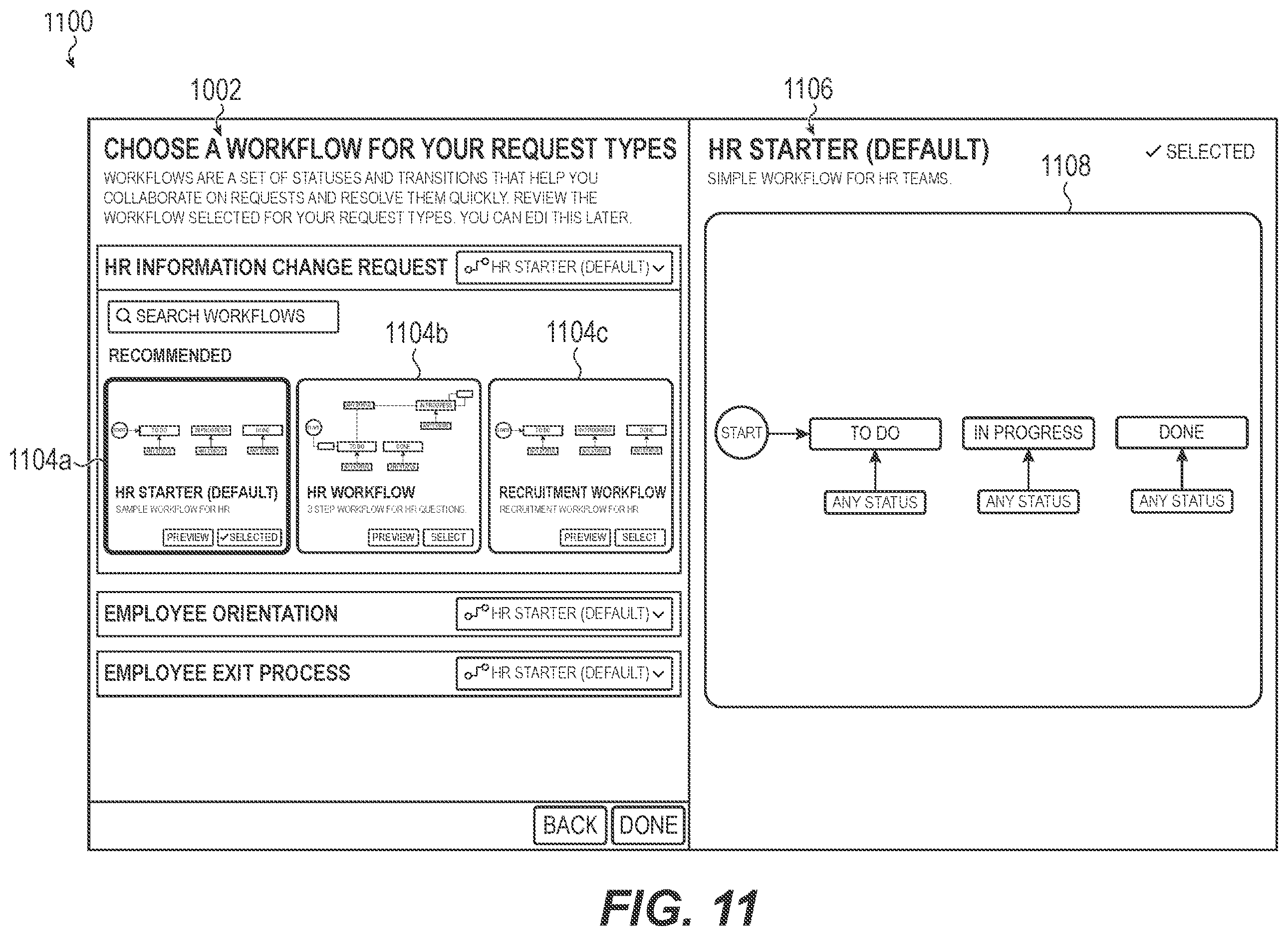 Patent US12614190 Figure 16 – Graphical user interface including issue queue management for an issue tracking system