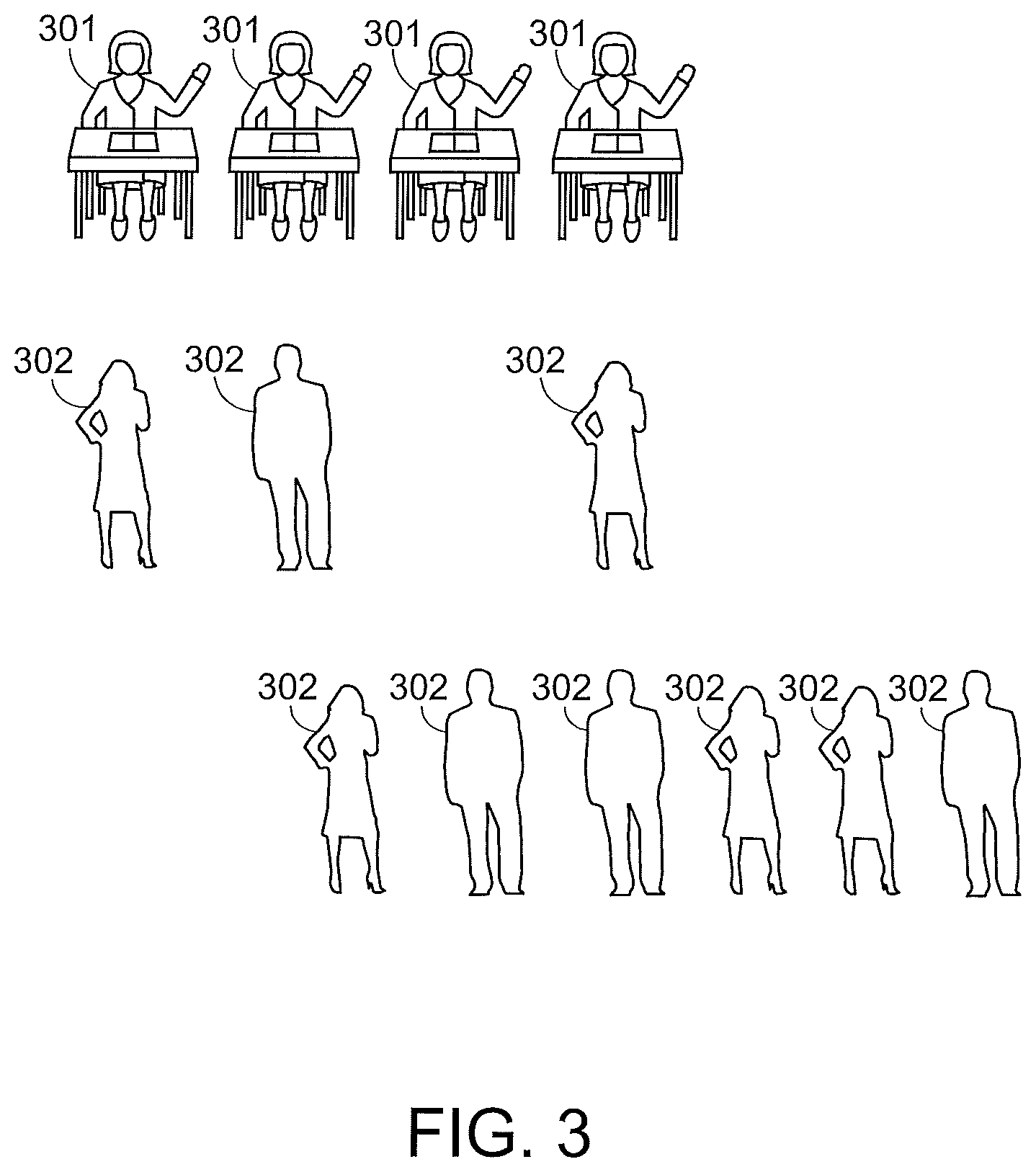 Patent US12614191 Figure 3 – Queue management system utilizing virtual service providers