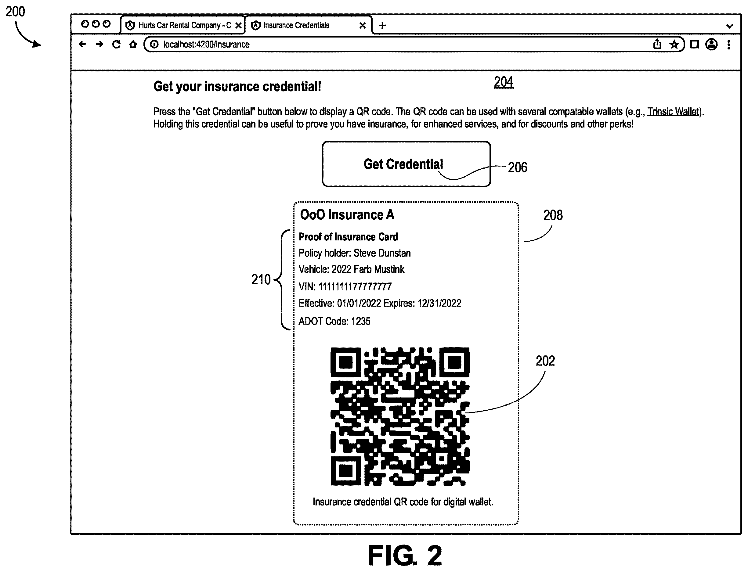 Patent US12614193 Figure 2 – Decentralized identity methods and systems