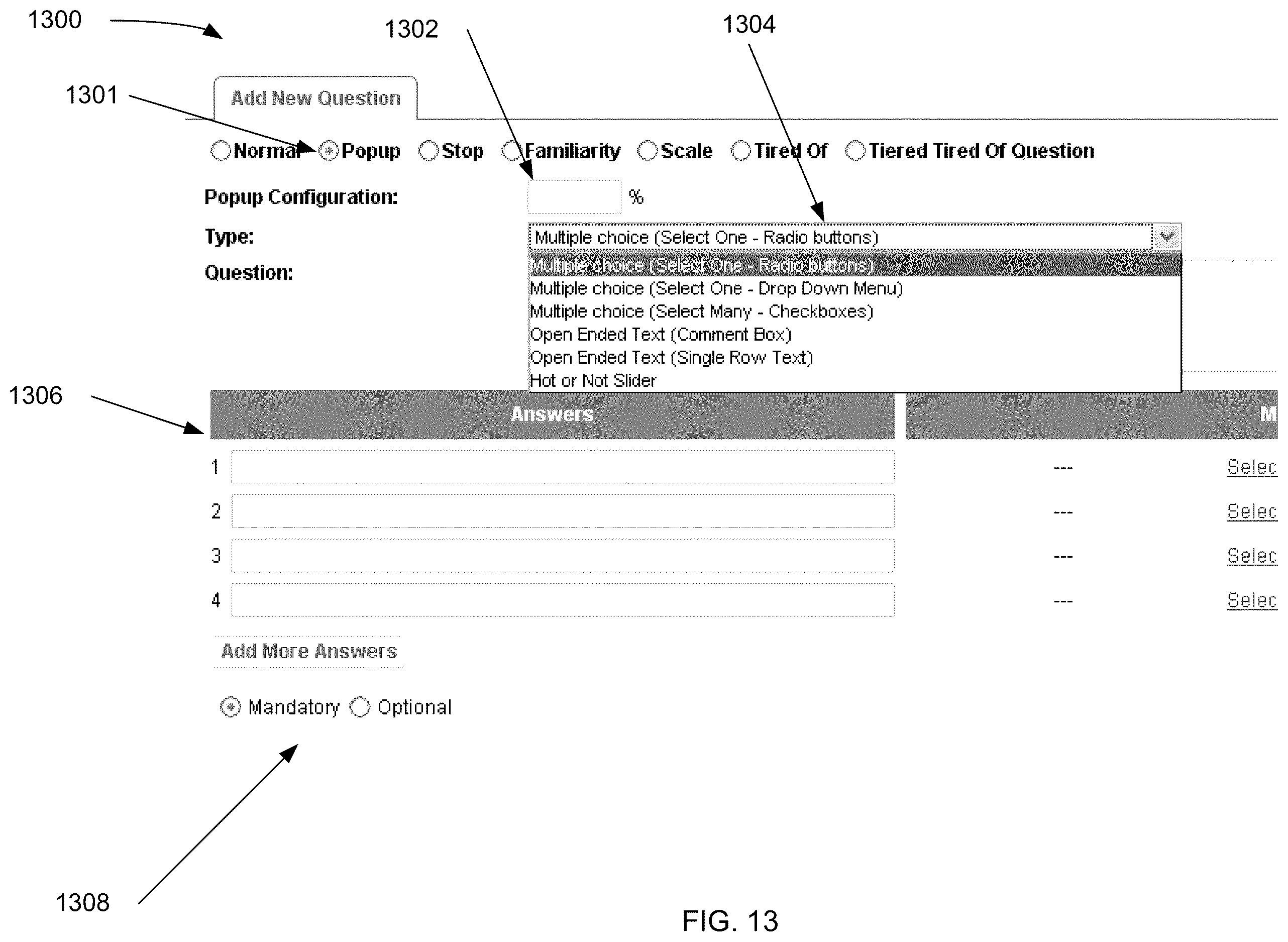 Patent US12614202 Figure 8 – Parameters for generating an automated survey