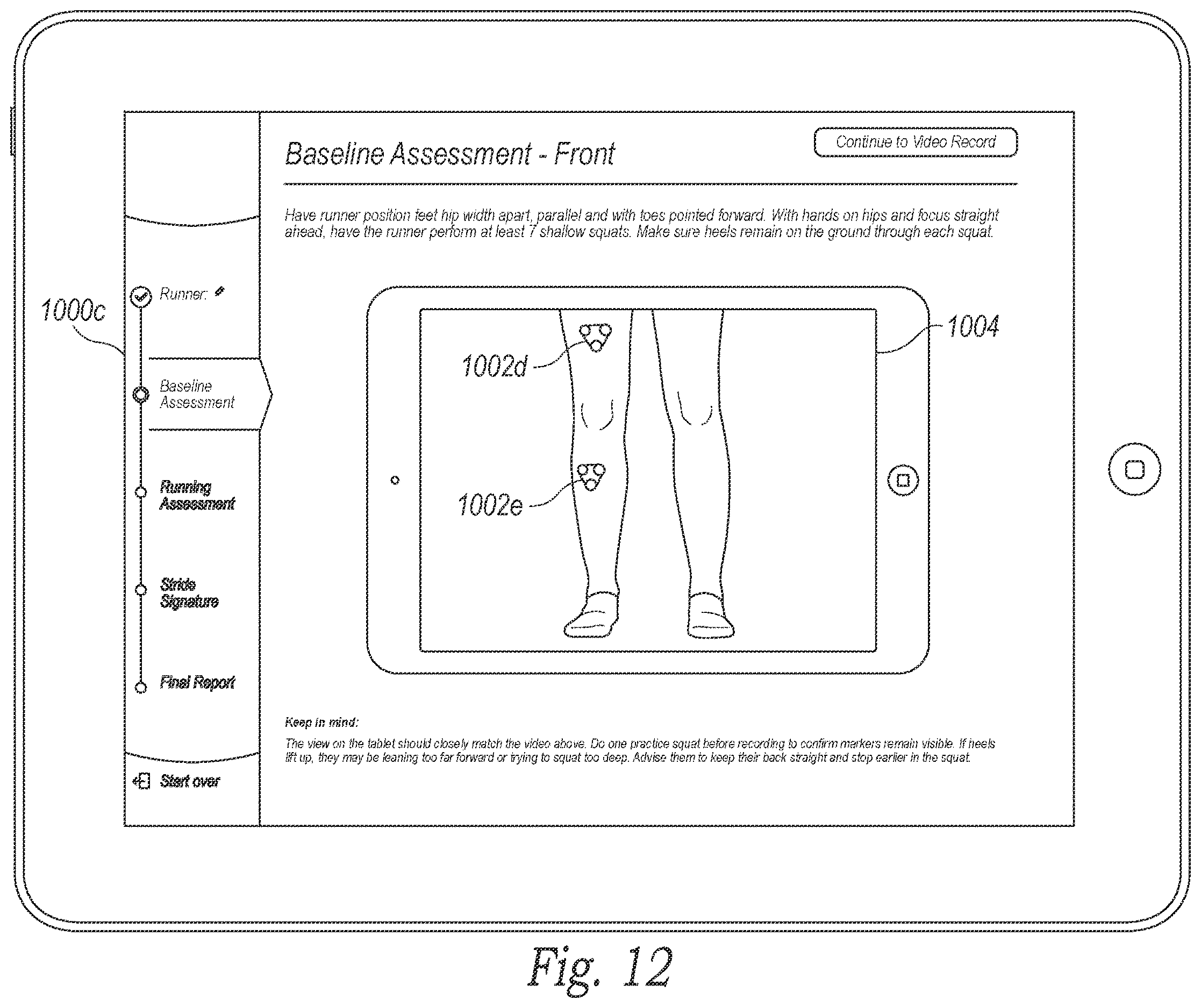 Patent US12614220 Figure 12 – Systems and methods for analyzing lower body movement to recommend footwear