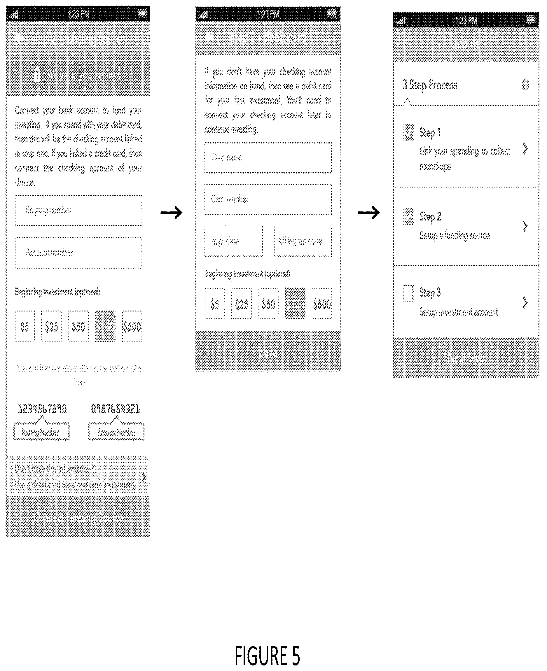 Patent US12614232 Figure 5 – Systems and methods for creating excess funds from retail transactions and apportioning those funds into investments