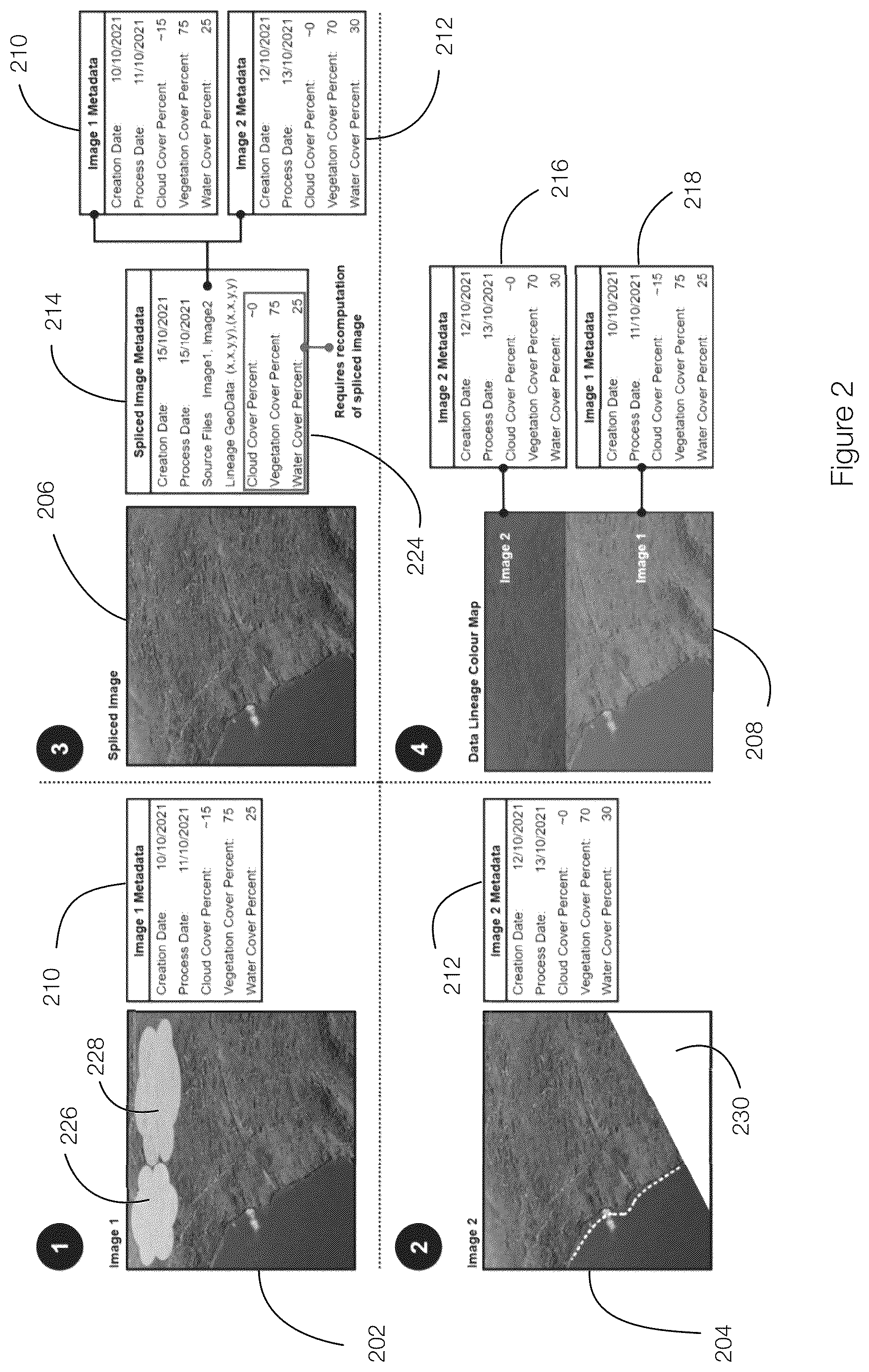Patent US12614251 Figure 2 – Automated satellite imagery splicing and cropping tool with metadata retention