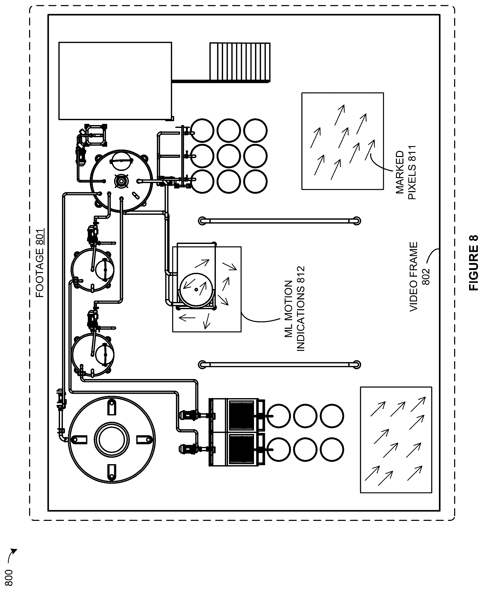 Patent US12614270 Figure 8 – Machine learning system for natural gas leak detection