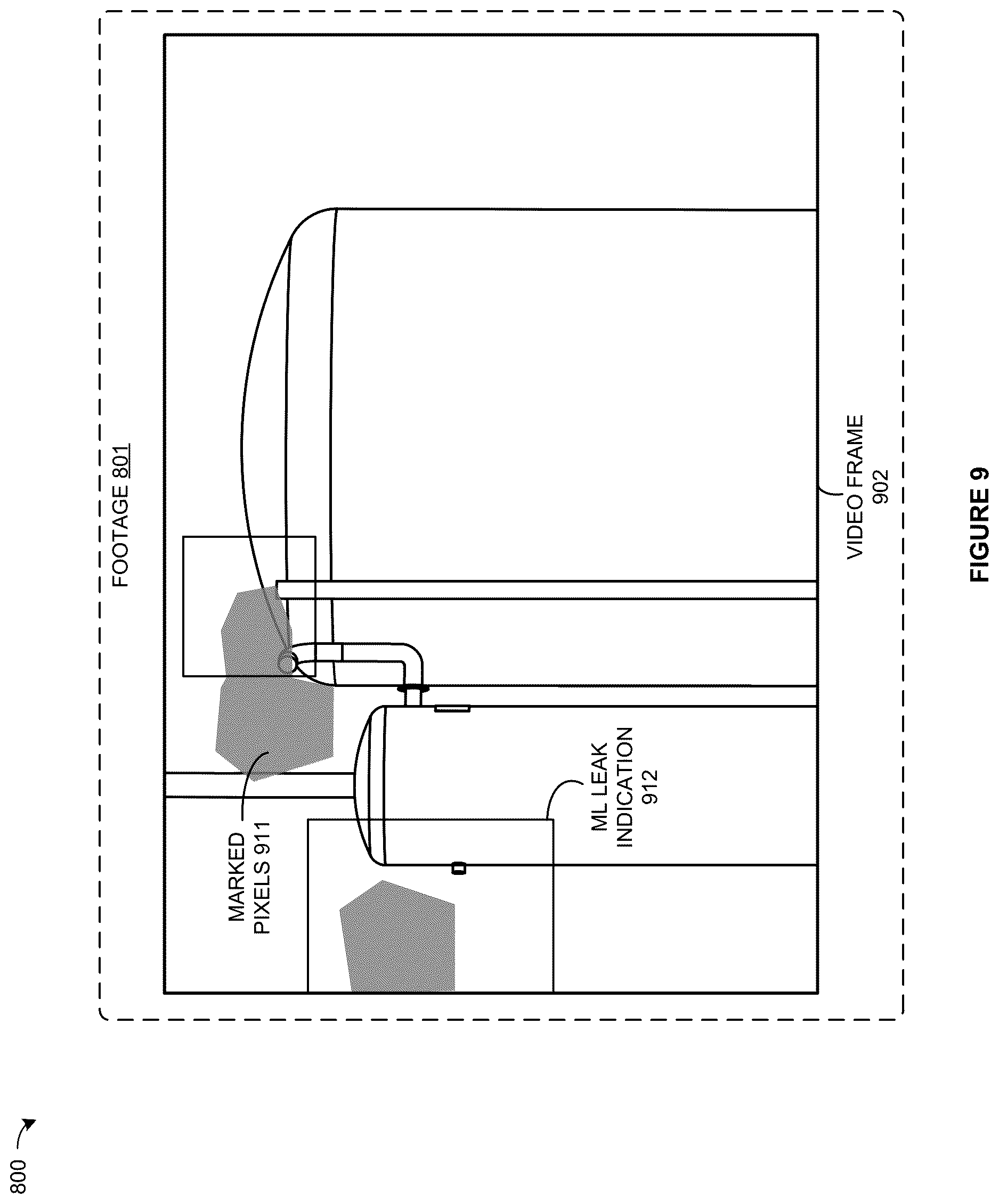 Patent US12614270 Figure 9 – Machine learning system for natural gas leak detection