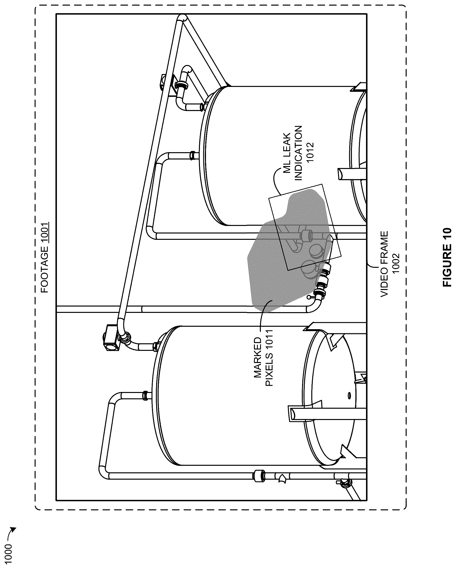 Patent US12614270 Figure 10 – Machine learning system for natural gas leak detection