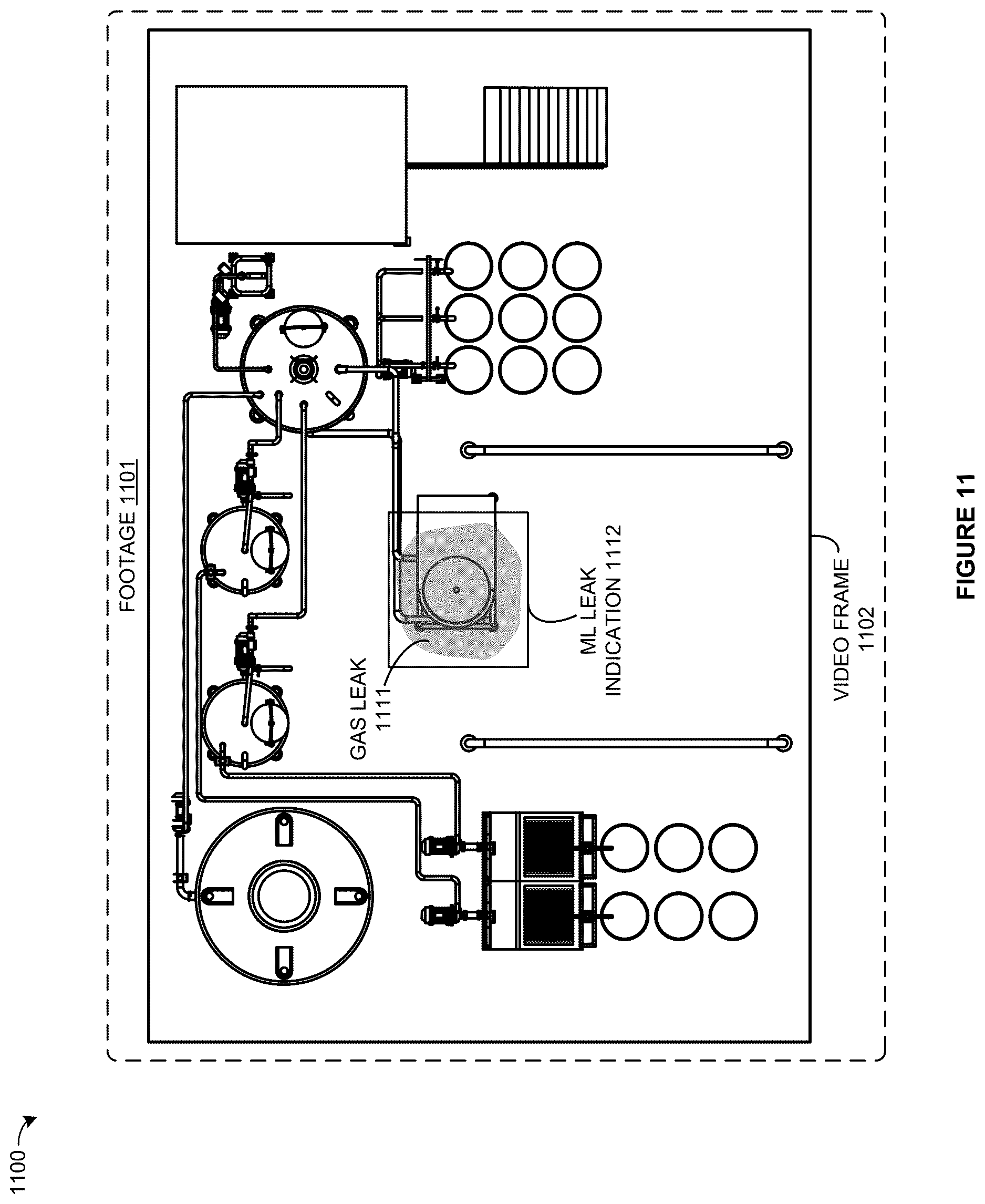 Patent US12614270 Figure 11 – Machine learning system for natural gas leak detection