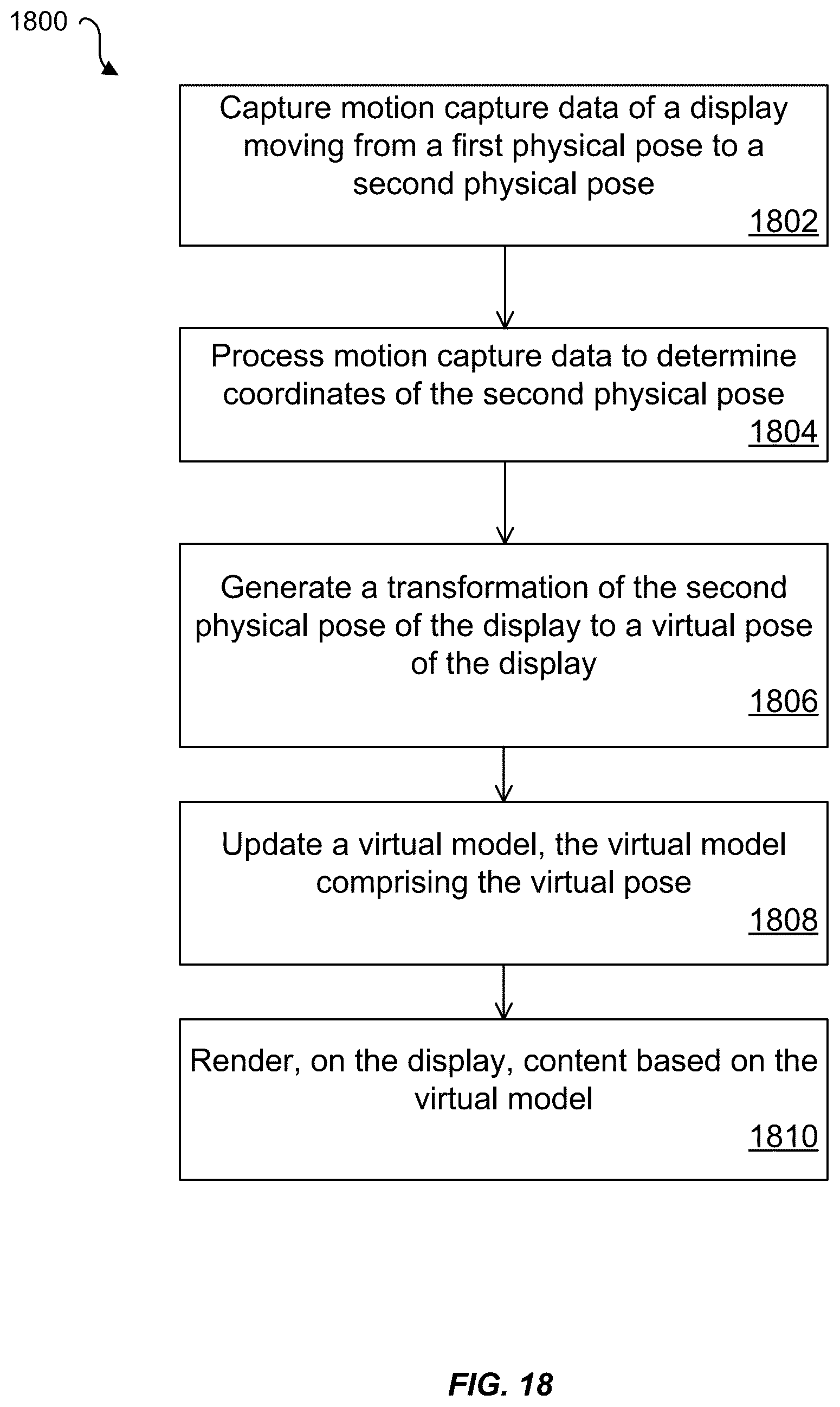 Patent US12614286 Figure 18 – Virtual production based on display assembly pose and pose error correction