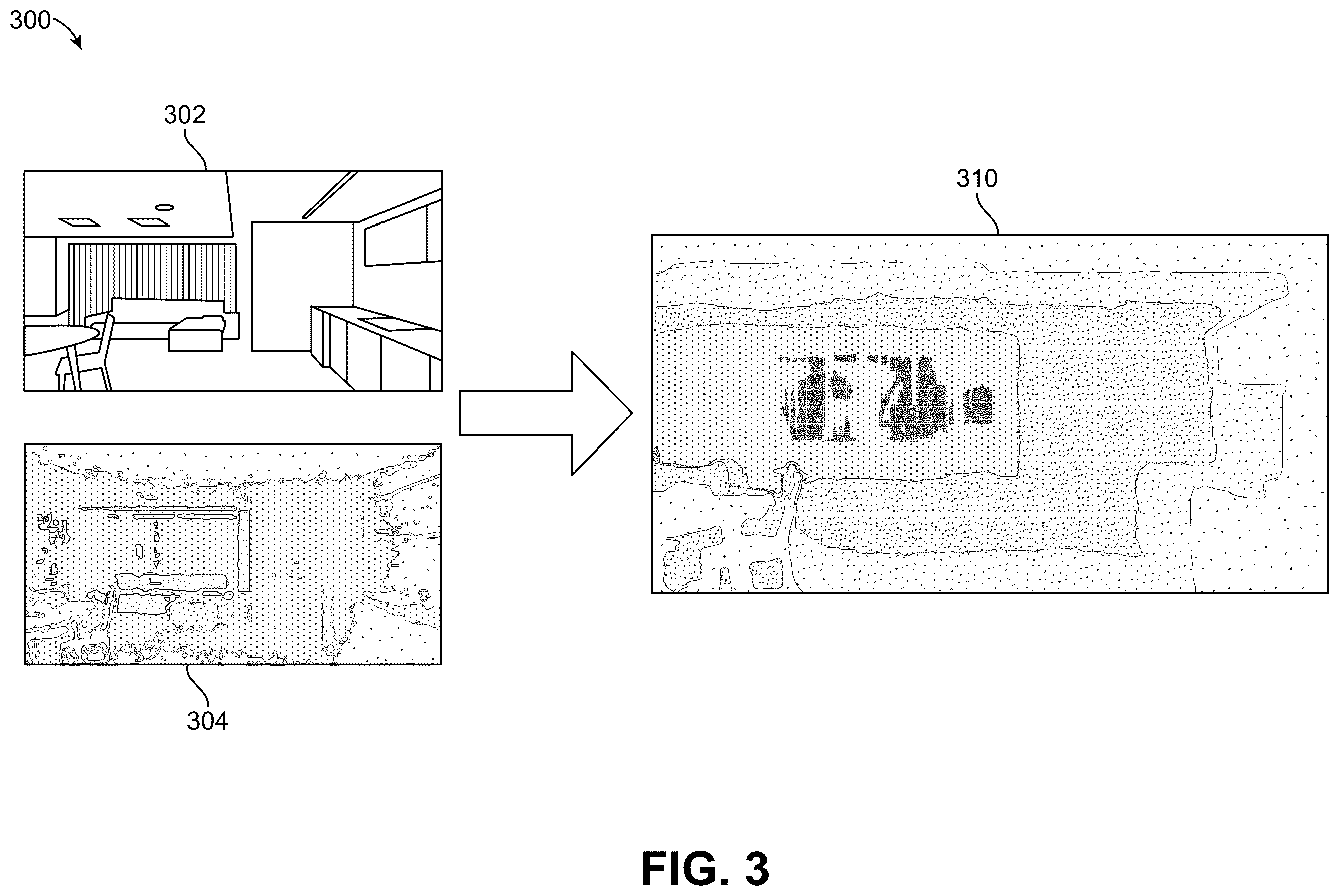 Patent US12614295 Figure 3 – Depth completion using attention-based refinement of features