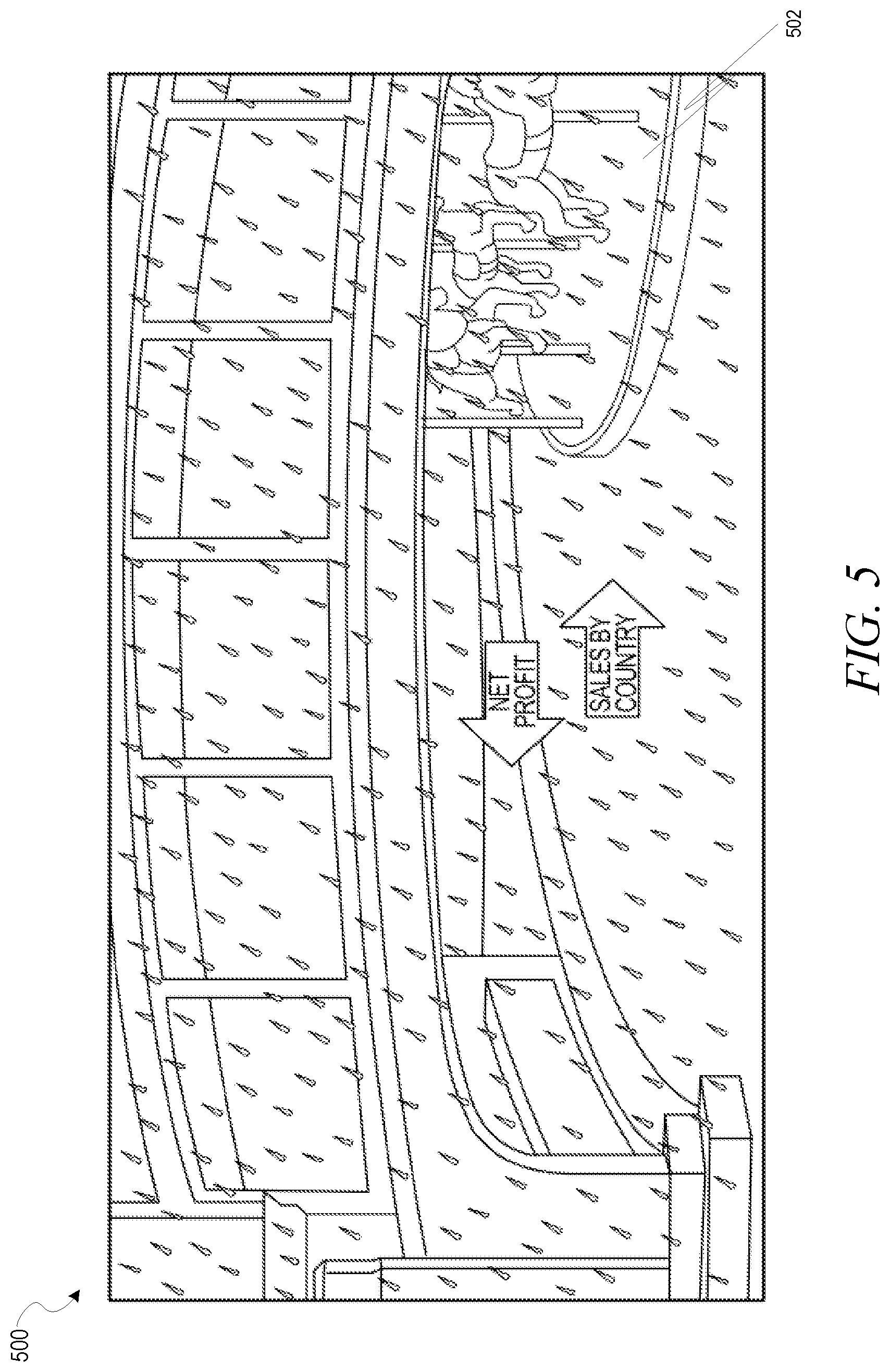 Patent US12614317 Figure 5 – Virtual world environments for enterprise decision-making