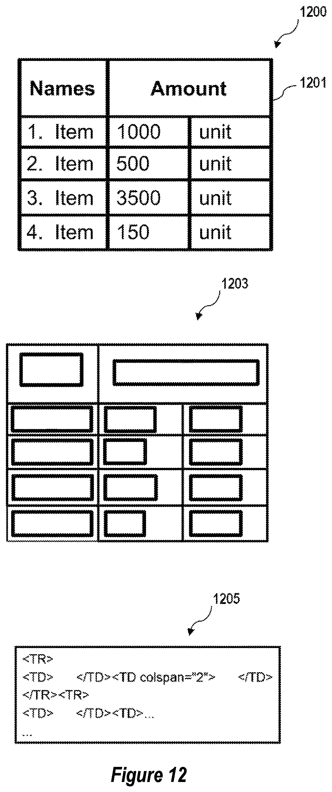 Patent US12614324 Figure 12 – Image table generation