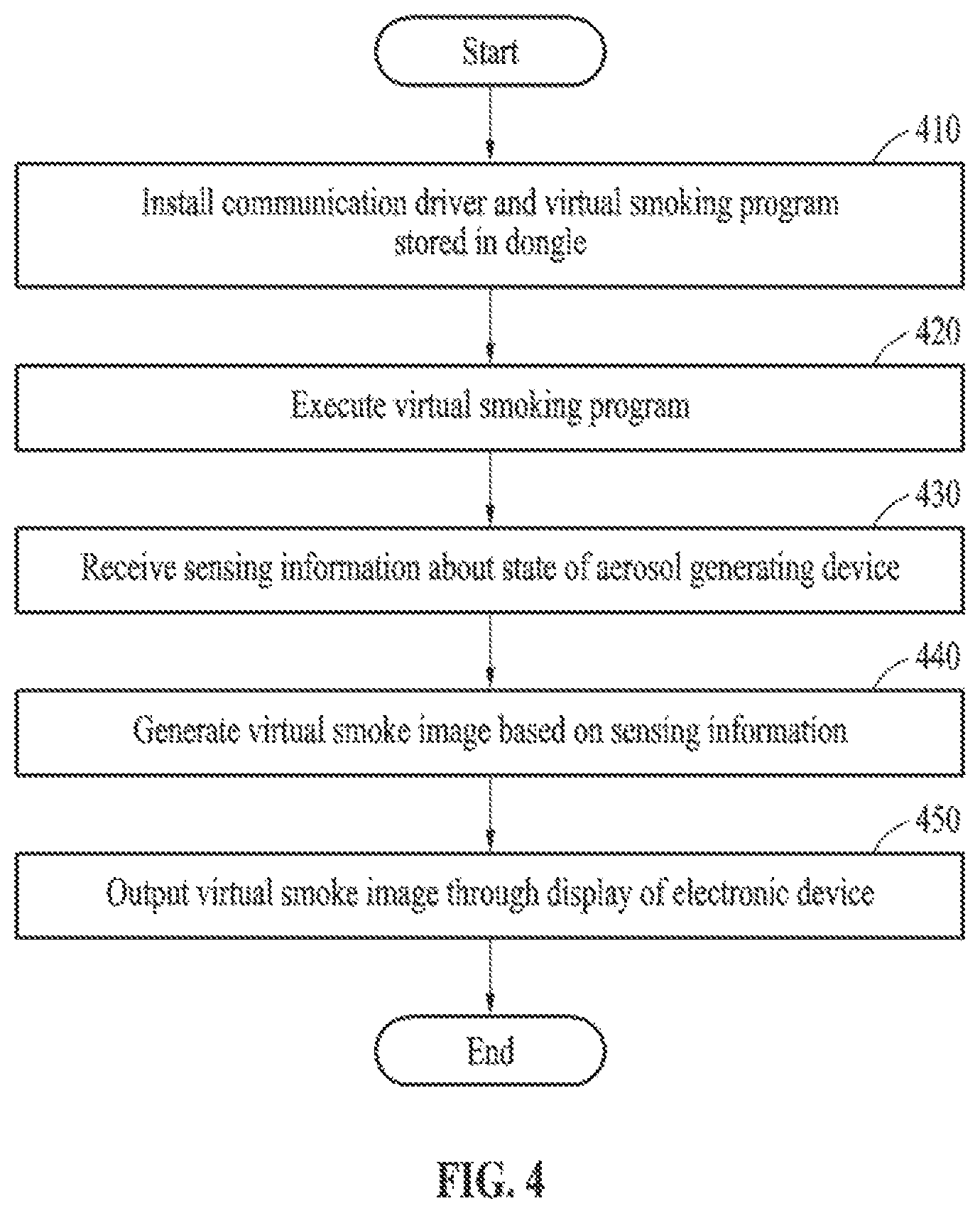 Patent US12614333 Figure 4 – Method and apparatus for outputting virtual smoke image