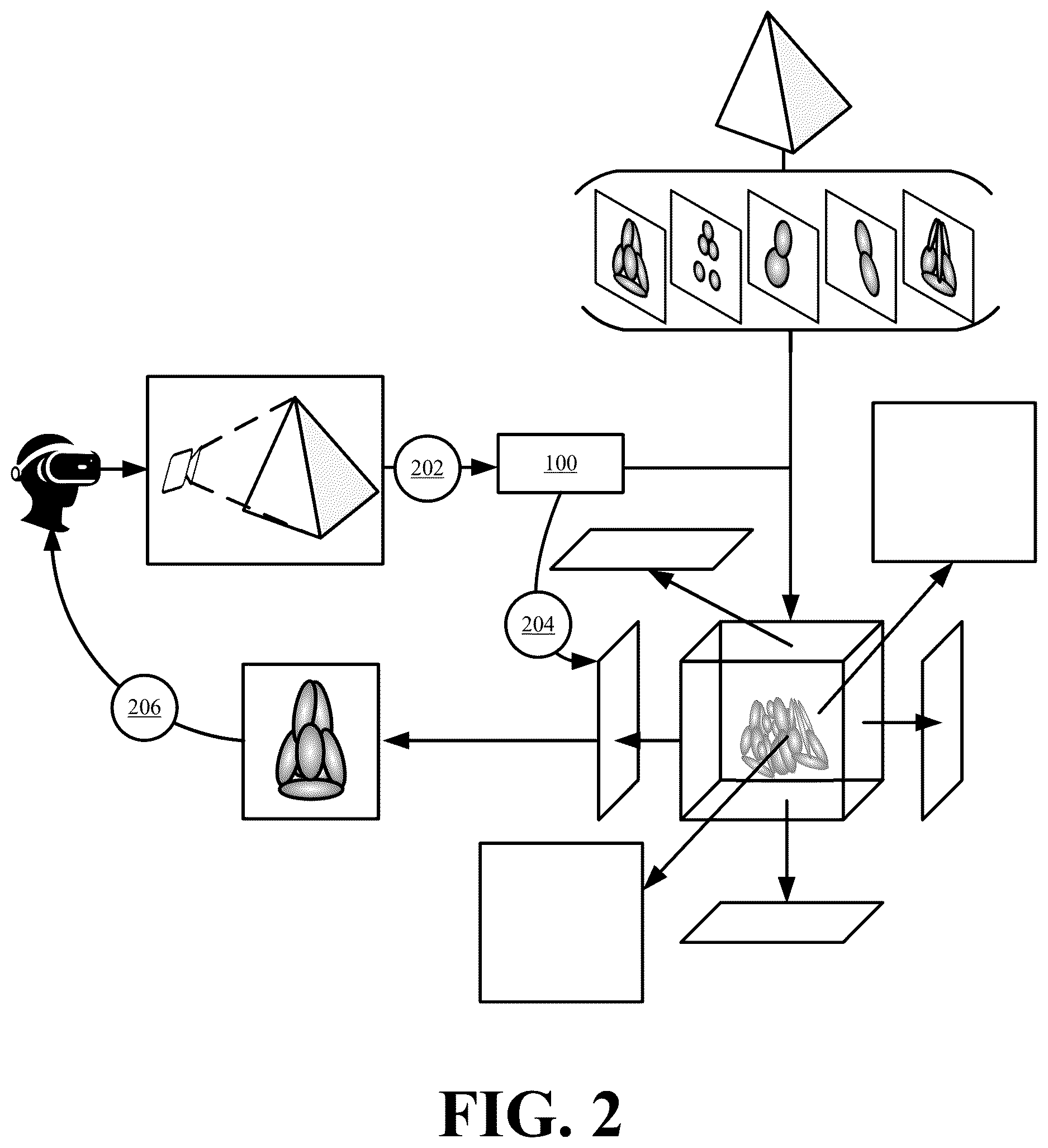 Patent US12614343 Figure 2 – Systems and methods for optimized streaming of three-dimensional content based on a pre-culled segmentation of the three-dimensional content