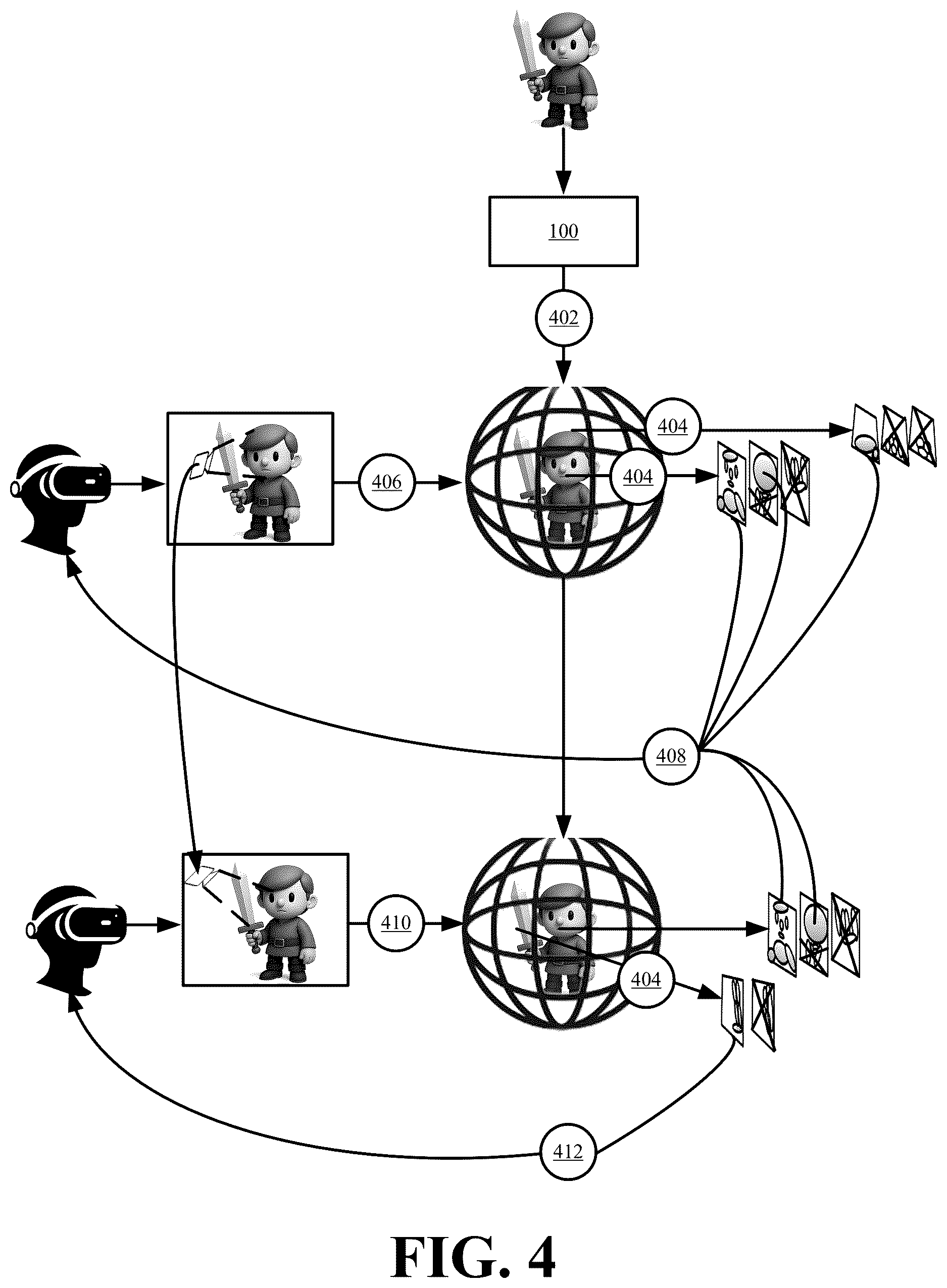 Patent US12614343 Figure 4 – Systems and methods for optimized streaming of three-dimensional content based on a pre-culled segmentation of the three-dimensional content