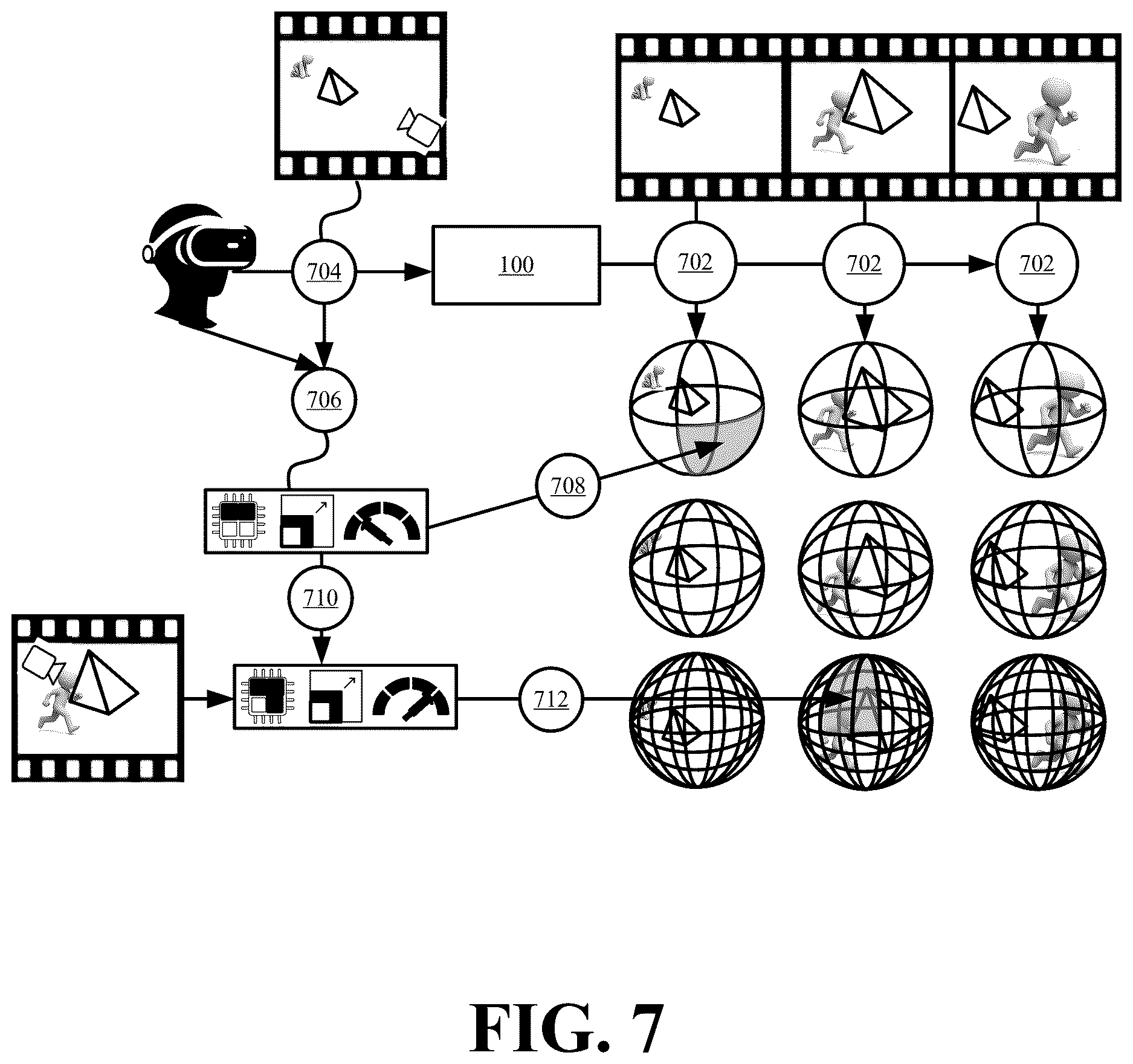 Patent US12614343 Figure 7 – Systems and methods for optimized streaming of three-dimensional content based on a pre-culled segmentation of the three-dimensional content