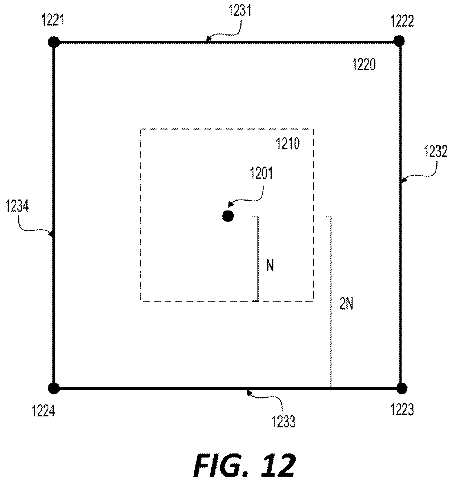 Patent US12614344 Figure 12 – Checking overlapping-free property for patches in mesh compression