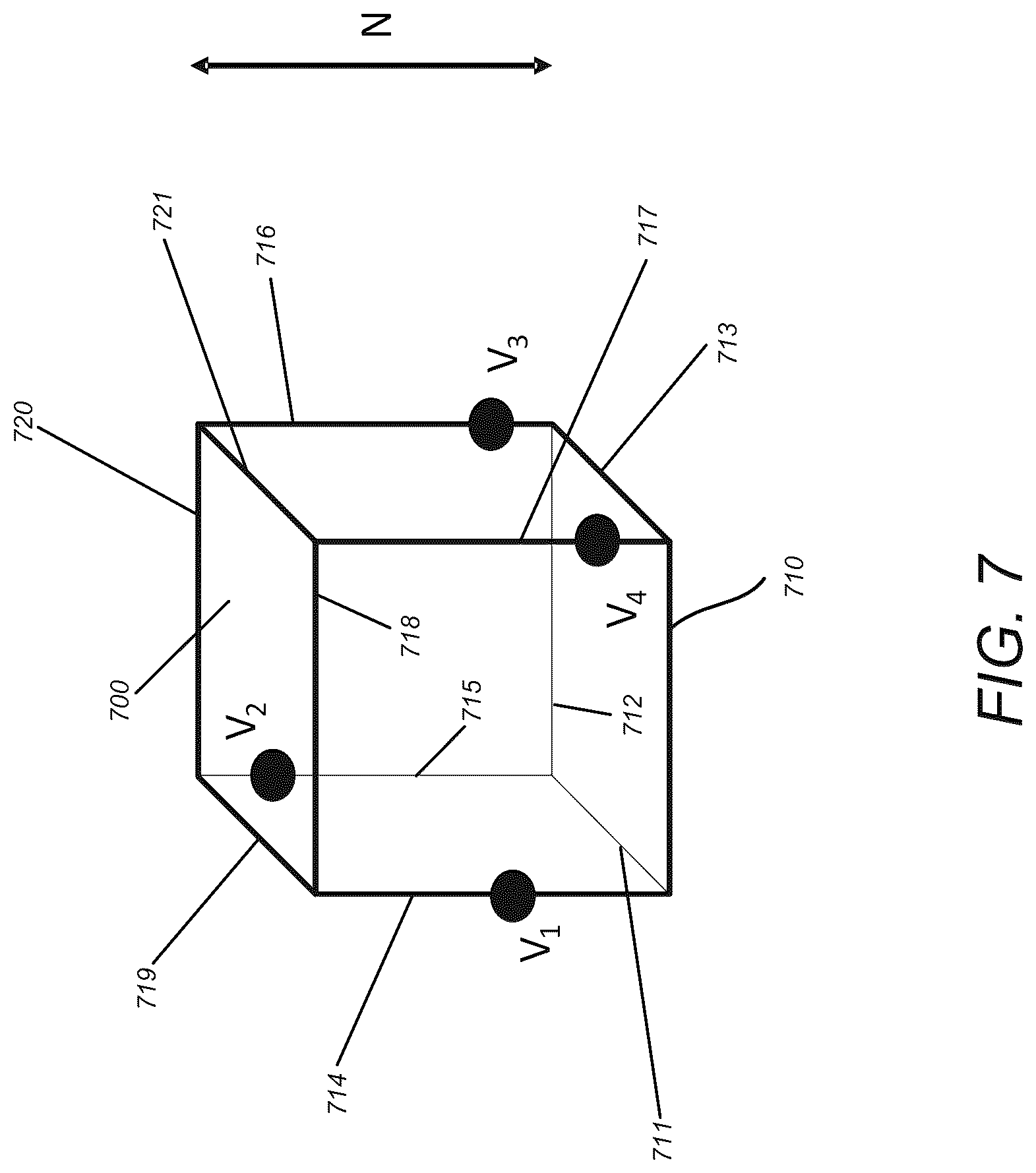 Patent US12614350 Figure 7 – Centroid positioning for voxelizing triangles in point cloud coding