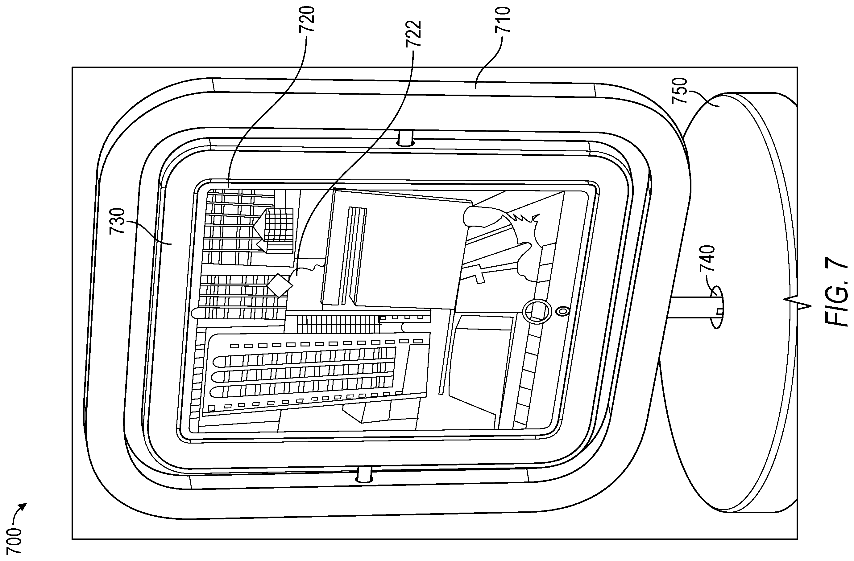 Patent US12614359 Figure 7 – Stationary extended reality device