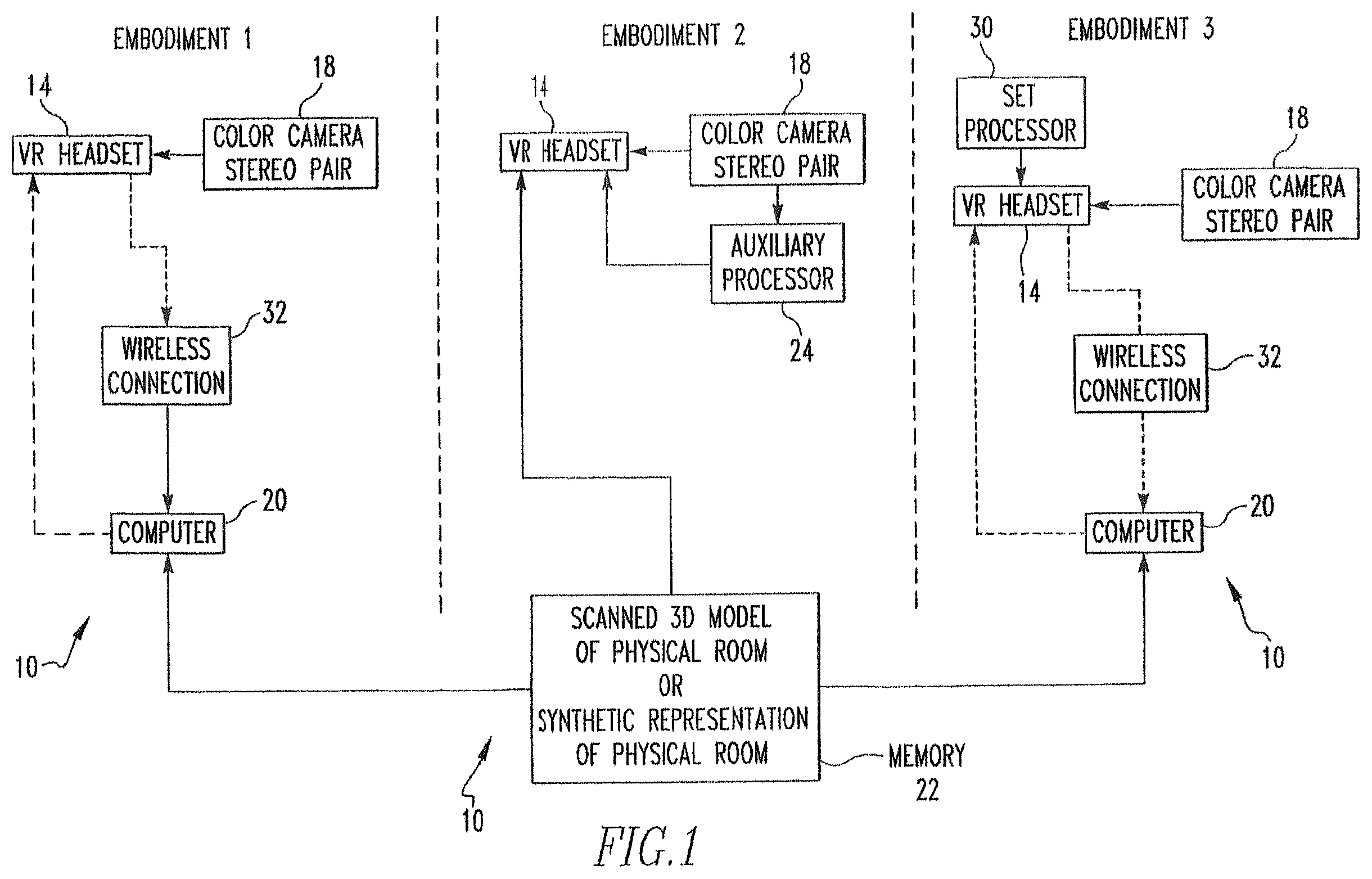 Patent US12614361 Figure 1 – Implementing shared mixed reality