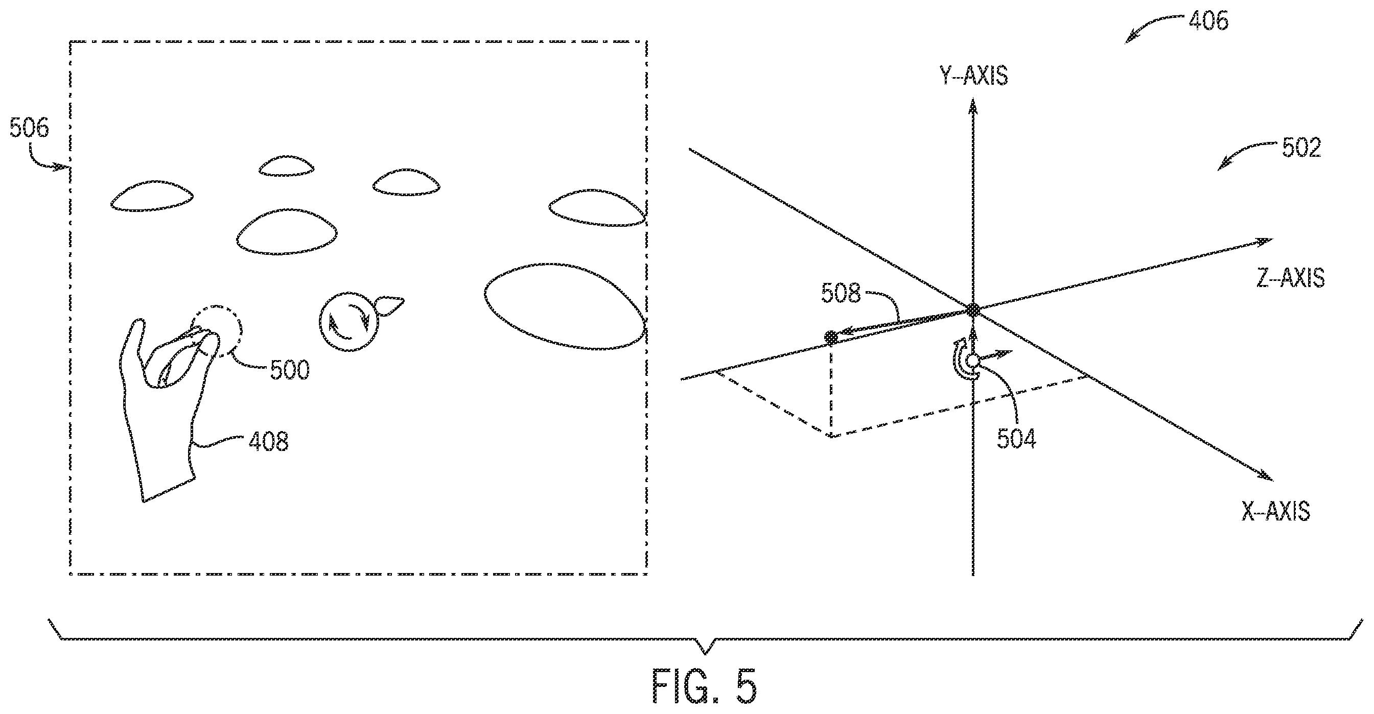 Patent US12614363 Figure 5 – Systems and methods for adjusting a user position in virtual reality