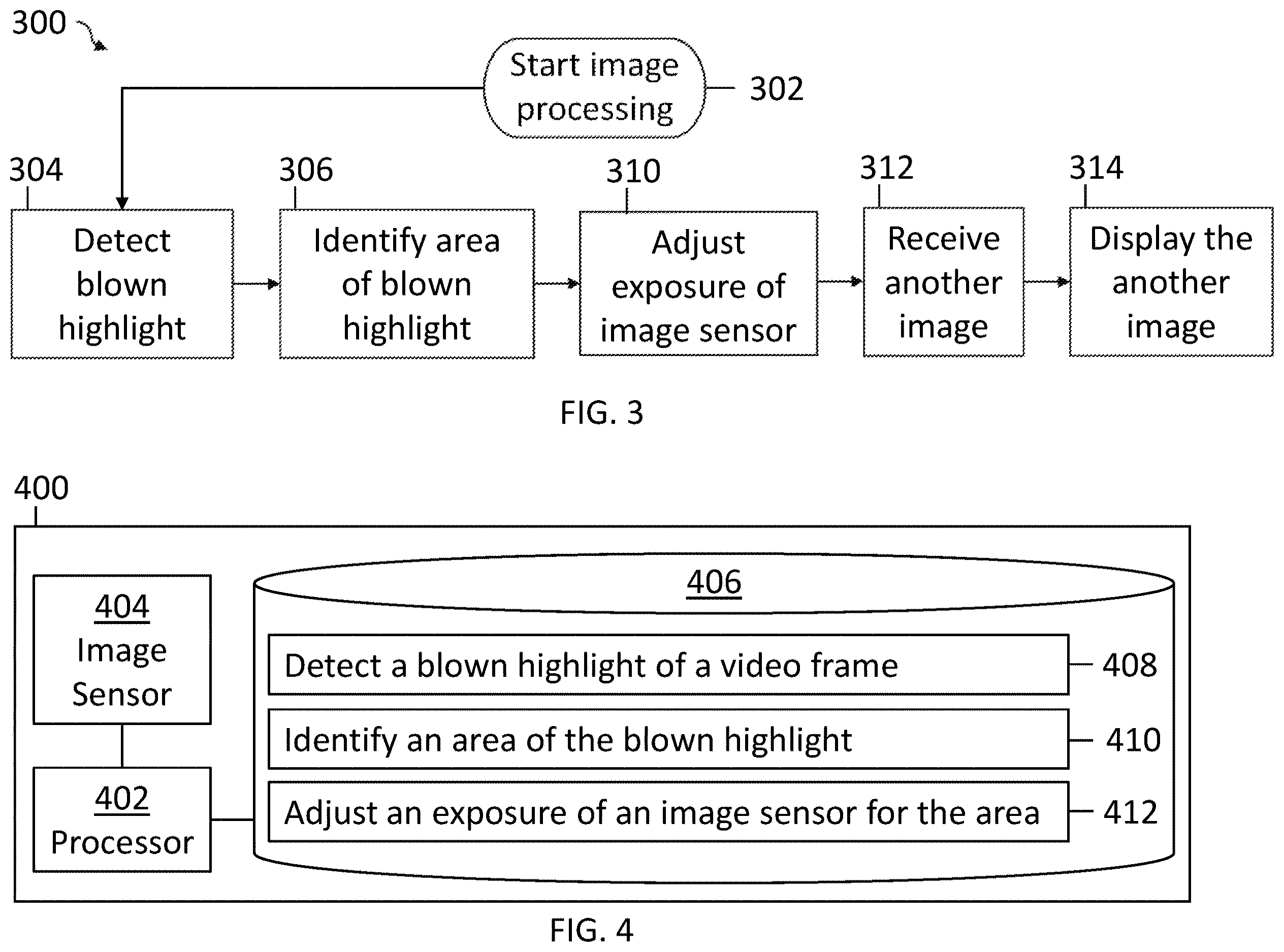 Patent US12614370 Figure 2 – Exposures for areas of image sensors