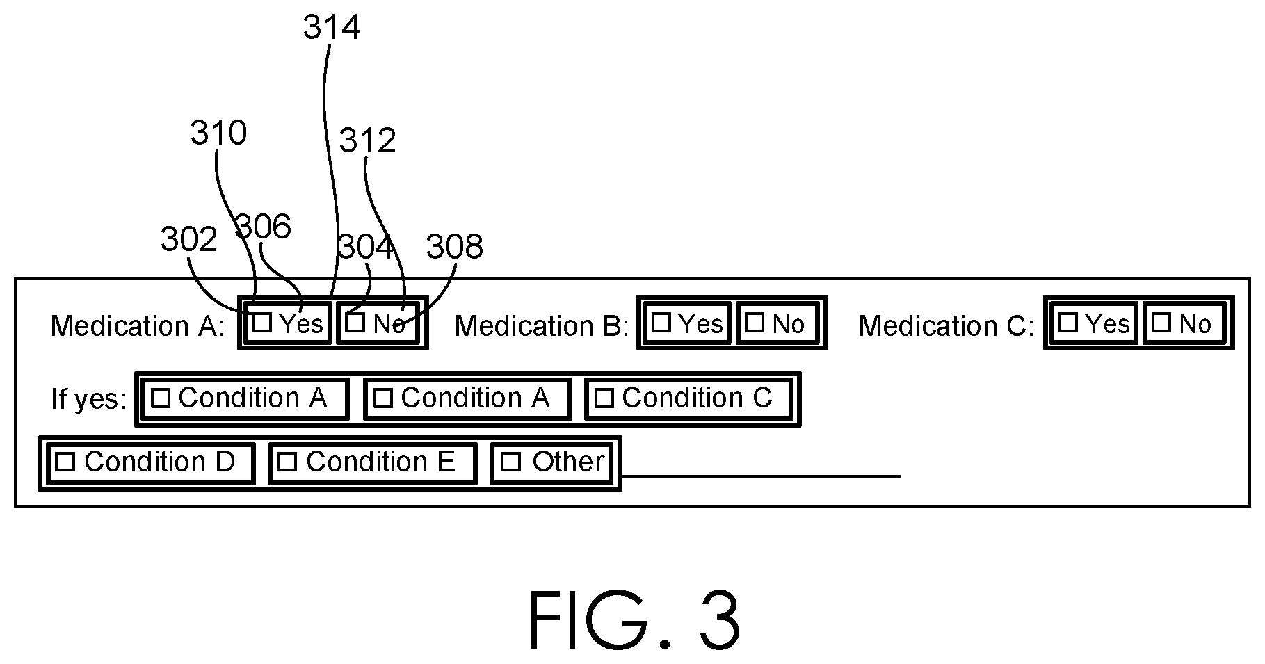 Patent US12614405 Figure 3 – Facilitating identification of fillable regions in a form