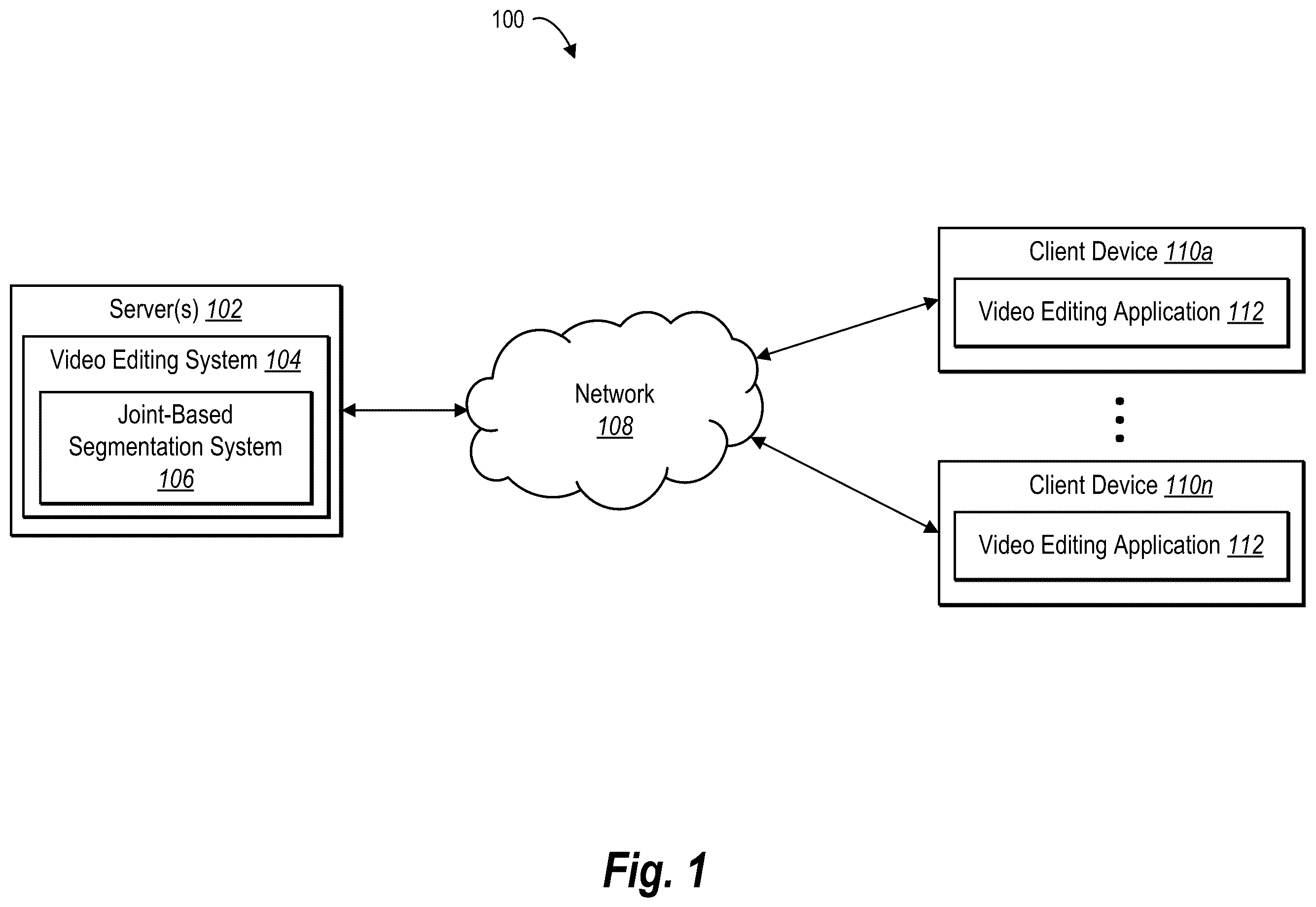 Patent US12614407 Figure 1 – Generating segmentation masks for objects in digital videos using pose tracking data