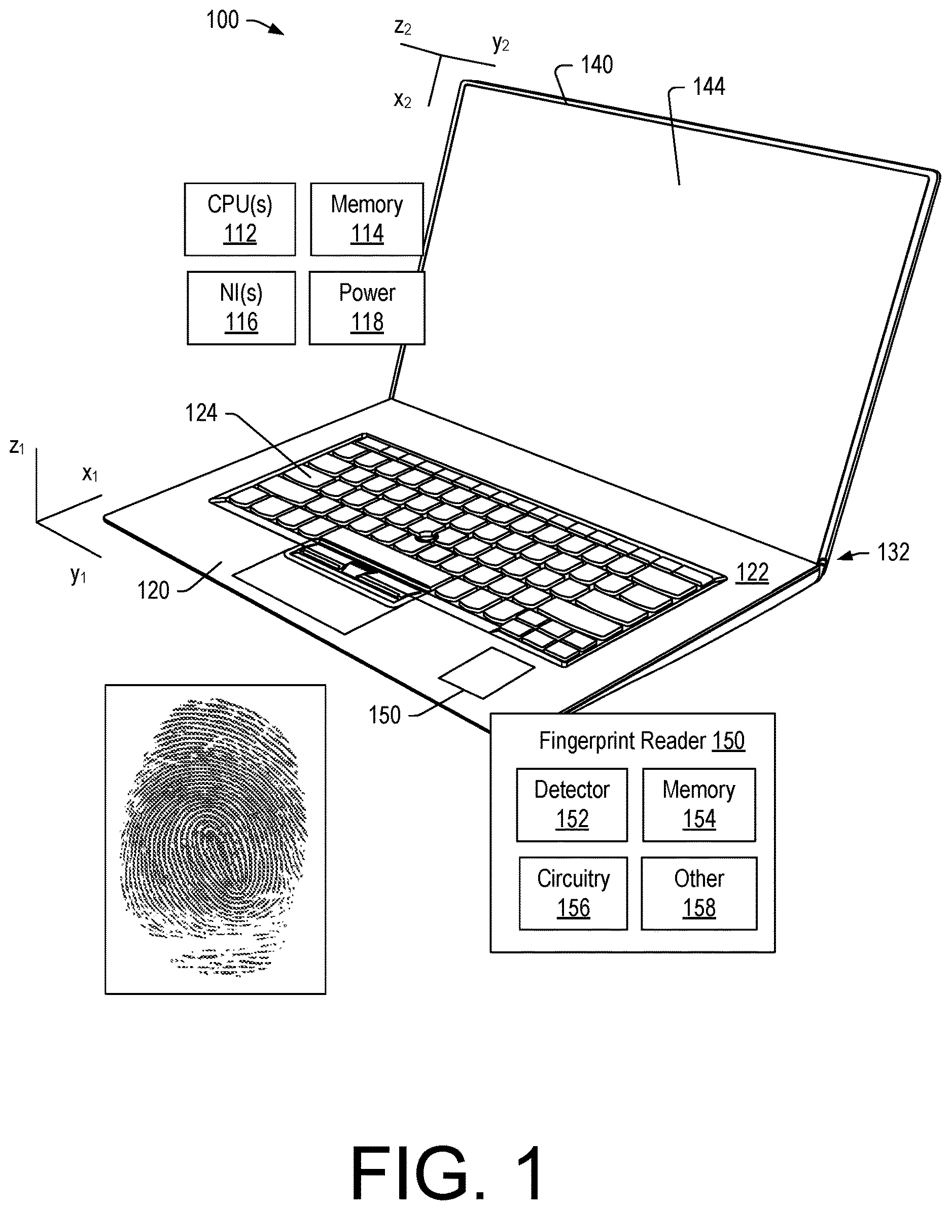 Patent US12614408 Figure 1 – Finger recognition framework