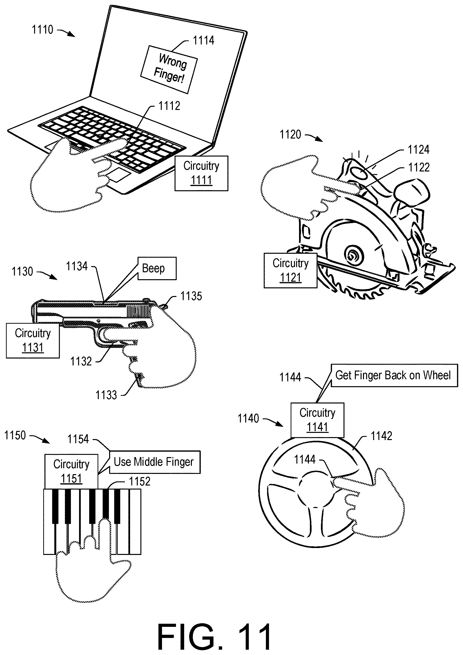 Patent US12614408 Figure 11 – Finger recognition framework