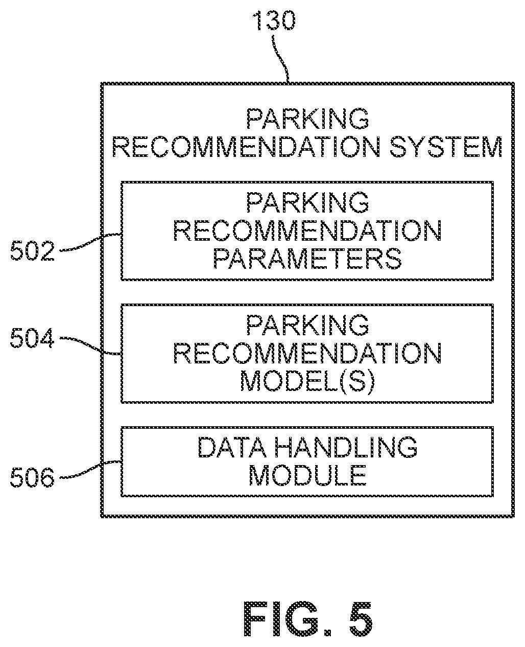 Patent US12614457 Figure 5 – Artificial intelligence optimized parking system