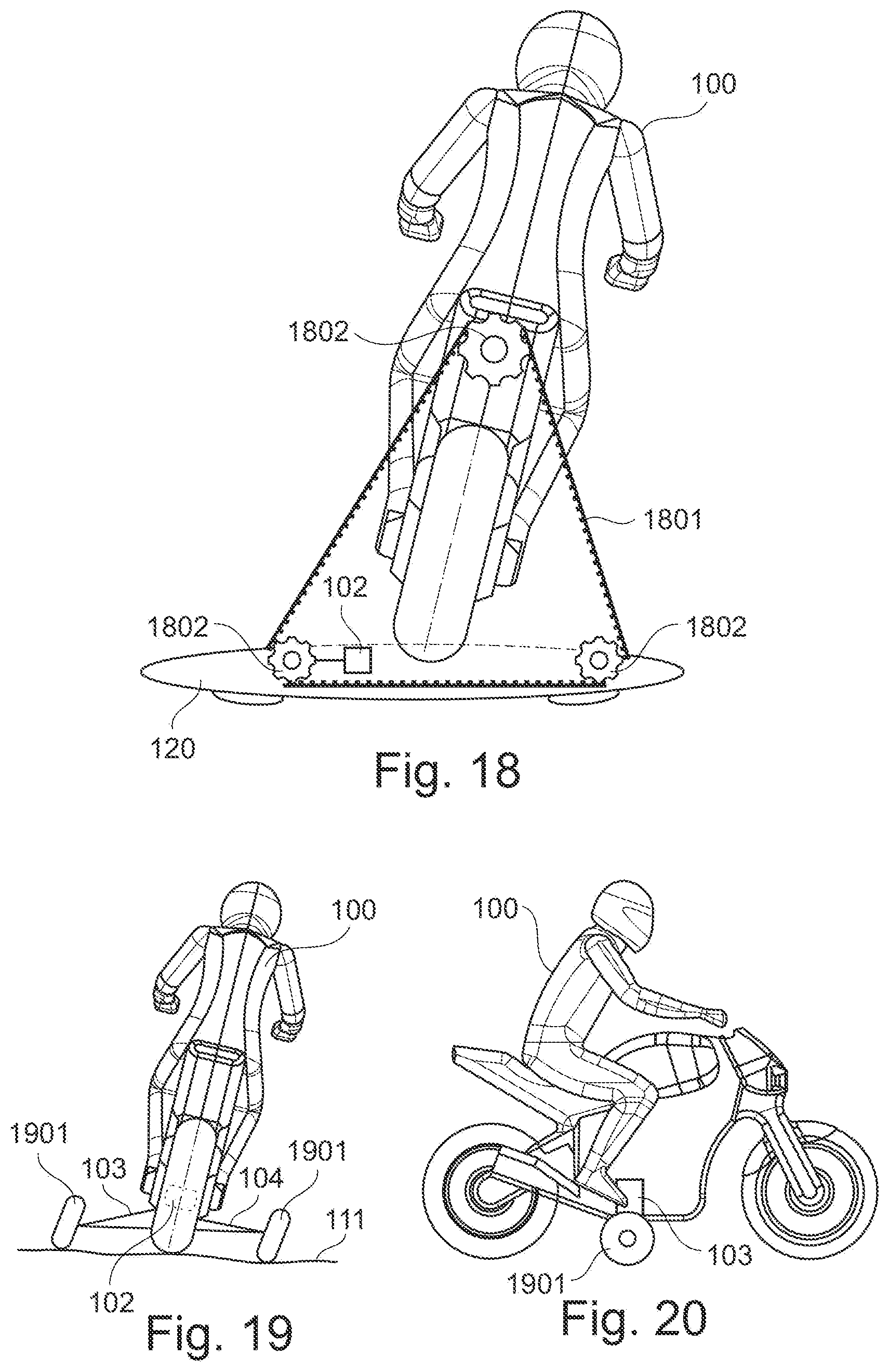 Patent US12614473 Figure 5 – Inclination mechanism for single-track dummy vehicle