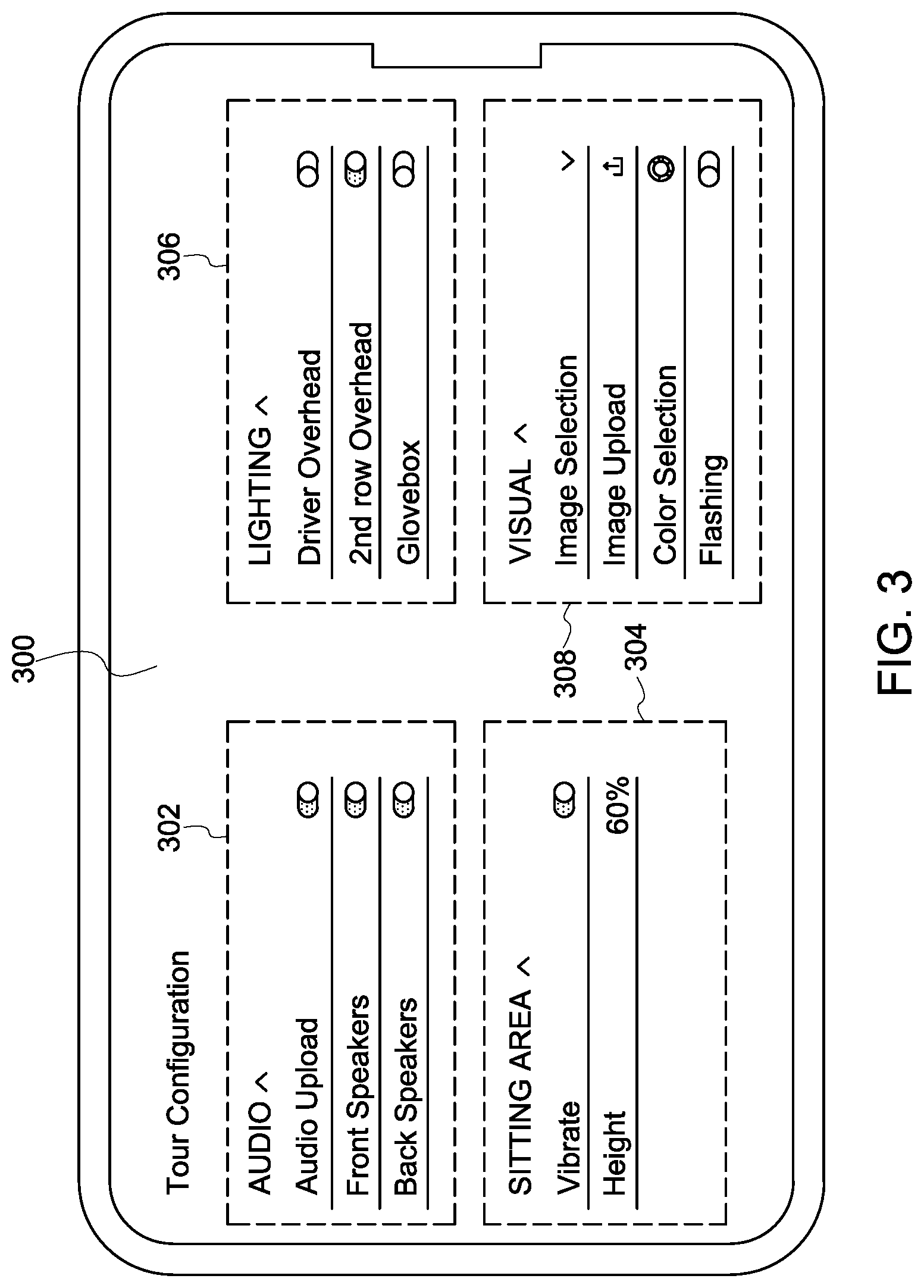 Patent US12614475 Figure 3 – Systems and methods for facilitating touring in a vehicle