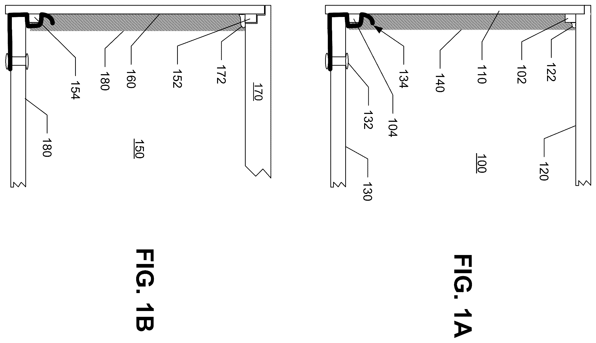 Patent US12614476 Figure 1 – Support beams for channel letter covers