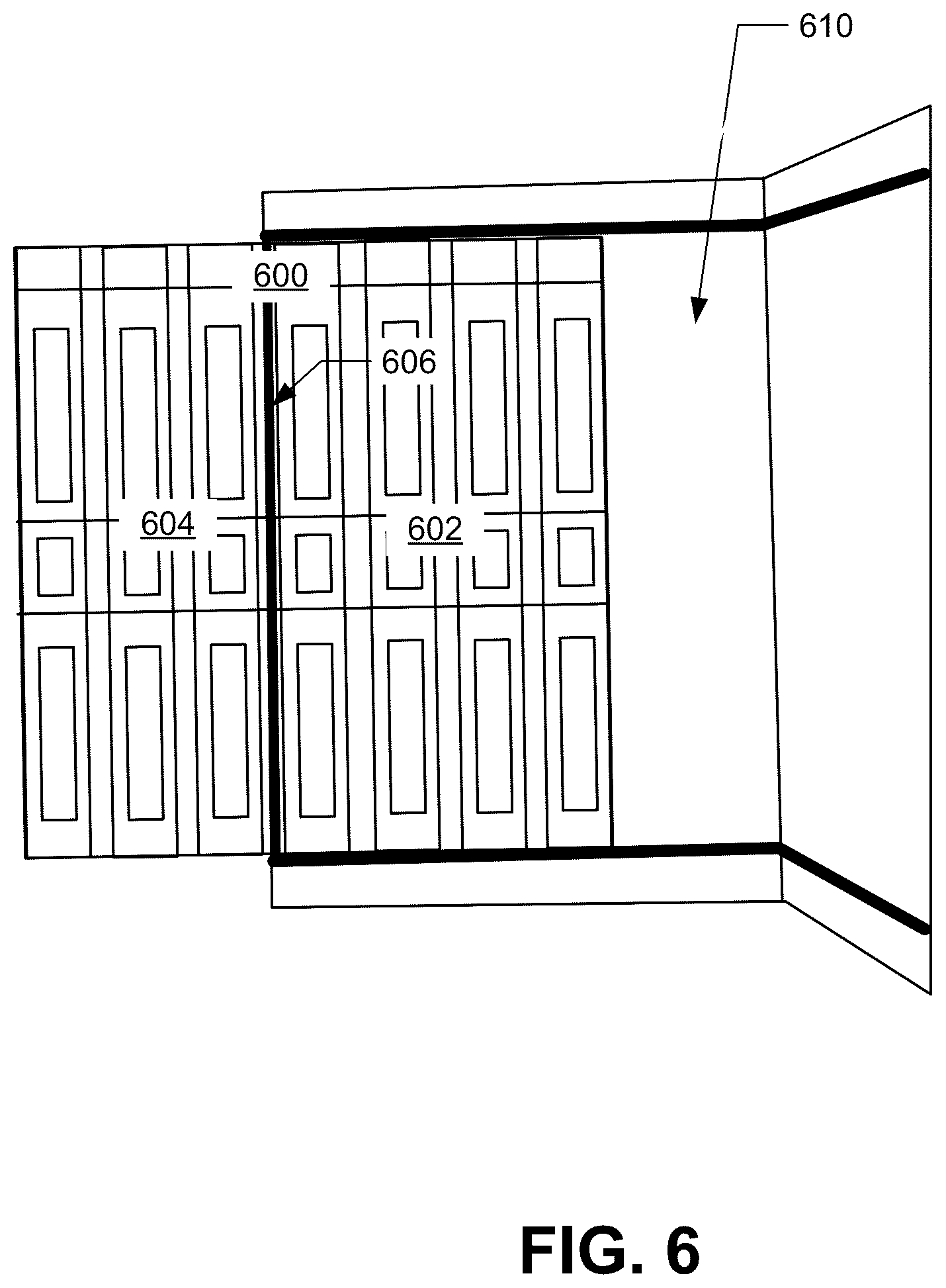 Patent US12614476 Figure 5 – Support beams for channel letter covers