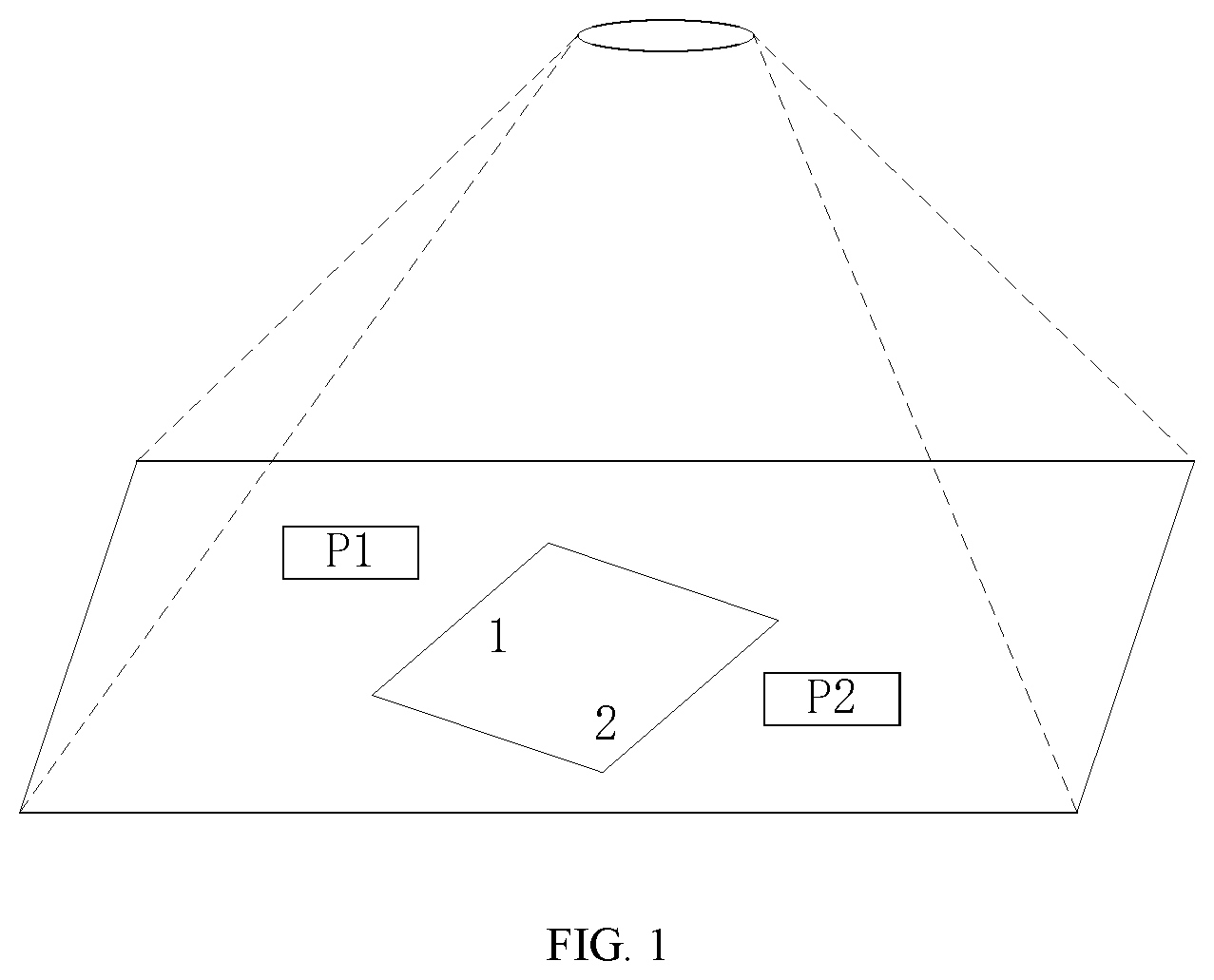 Patent US12614481 Figure 1 – Projection display method and apparatus, terminal, and non-transitory storage medium